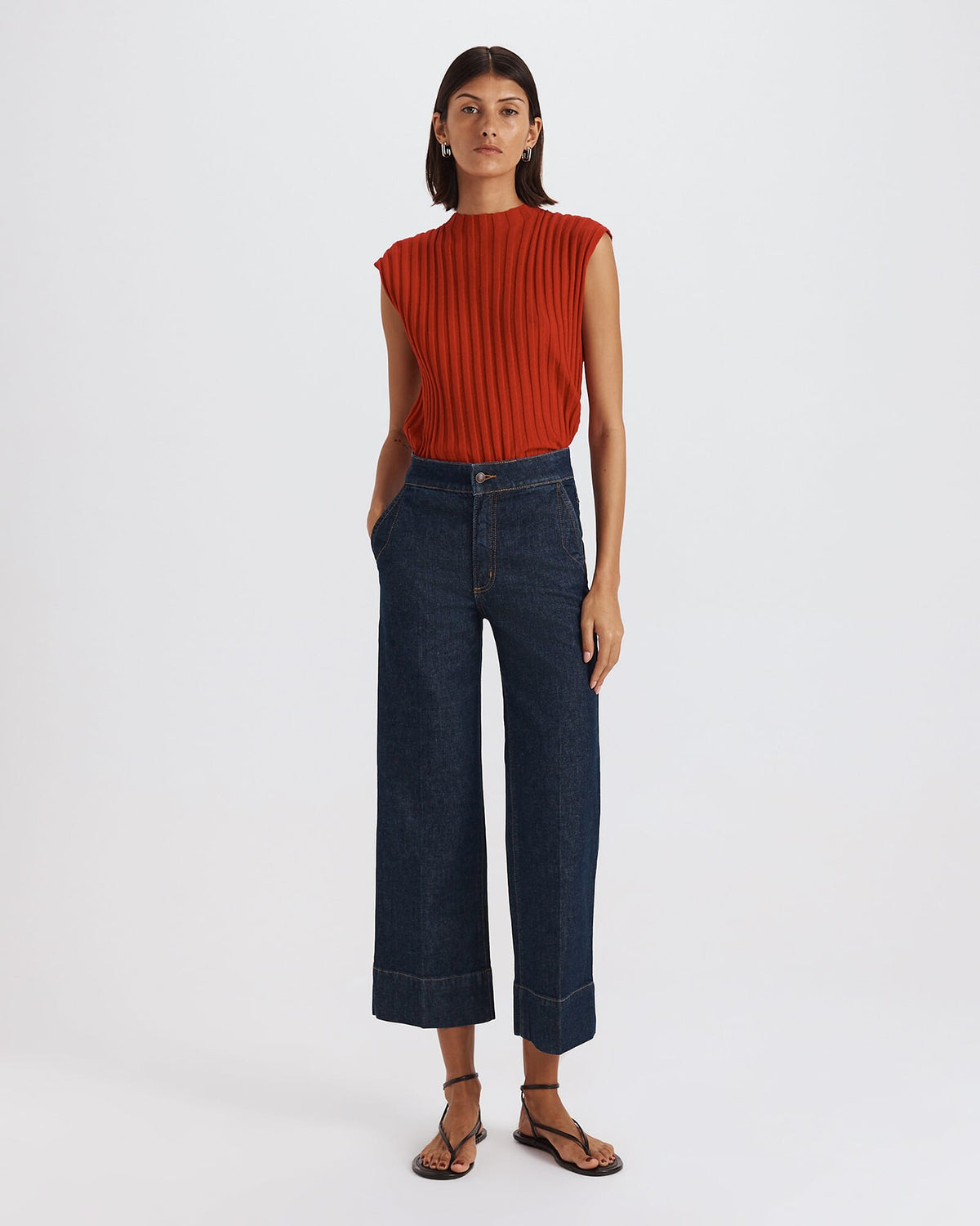 Ava Cropped Wide Leg Jean