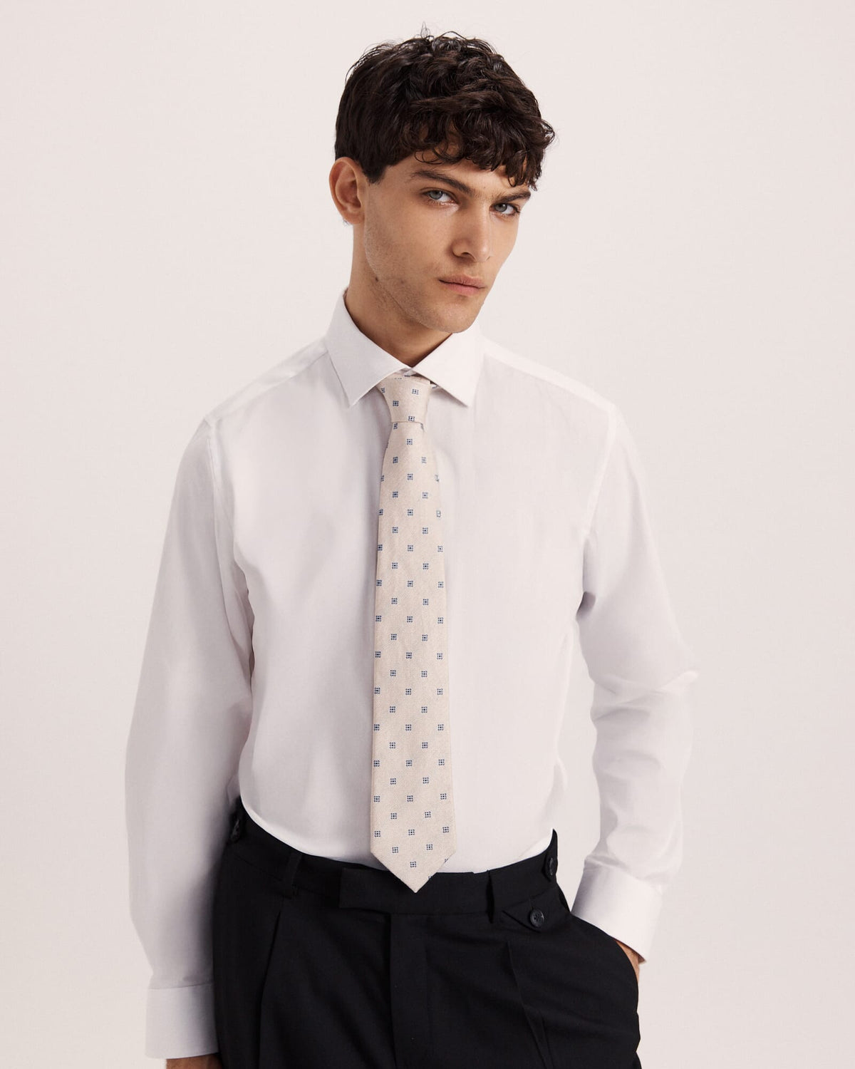 Mini Jacquard Silk Blend Tie