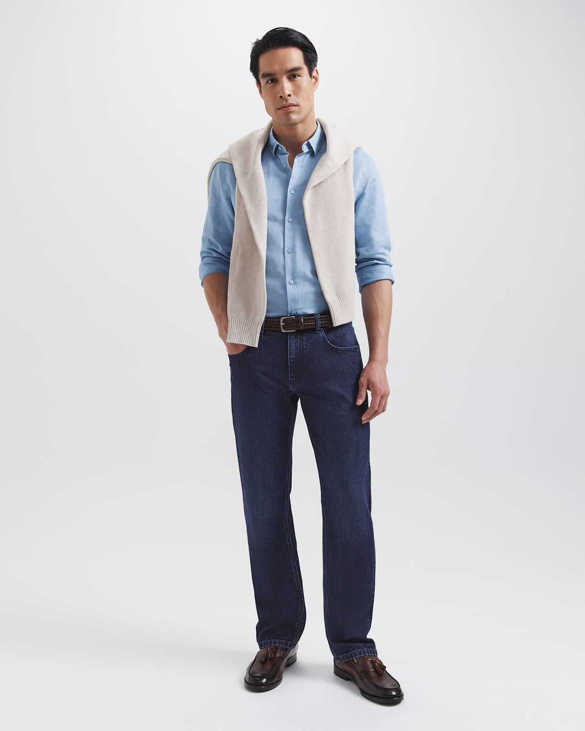 Reeves Long Sleeve Classic Linen Cotton Shirt