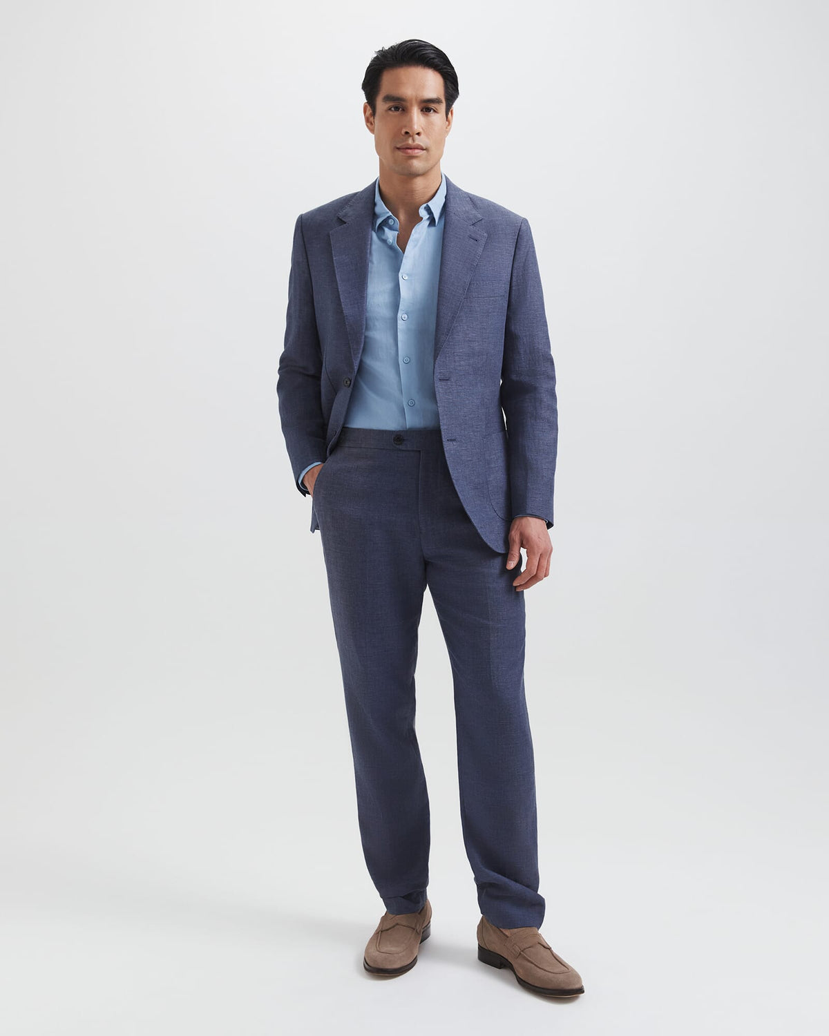 Reeves Long Sleeve Classic Linen Cotton Shirt