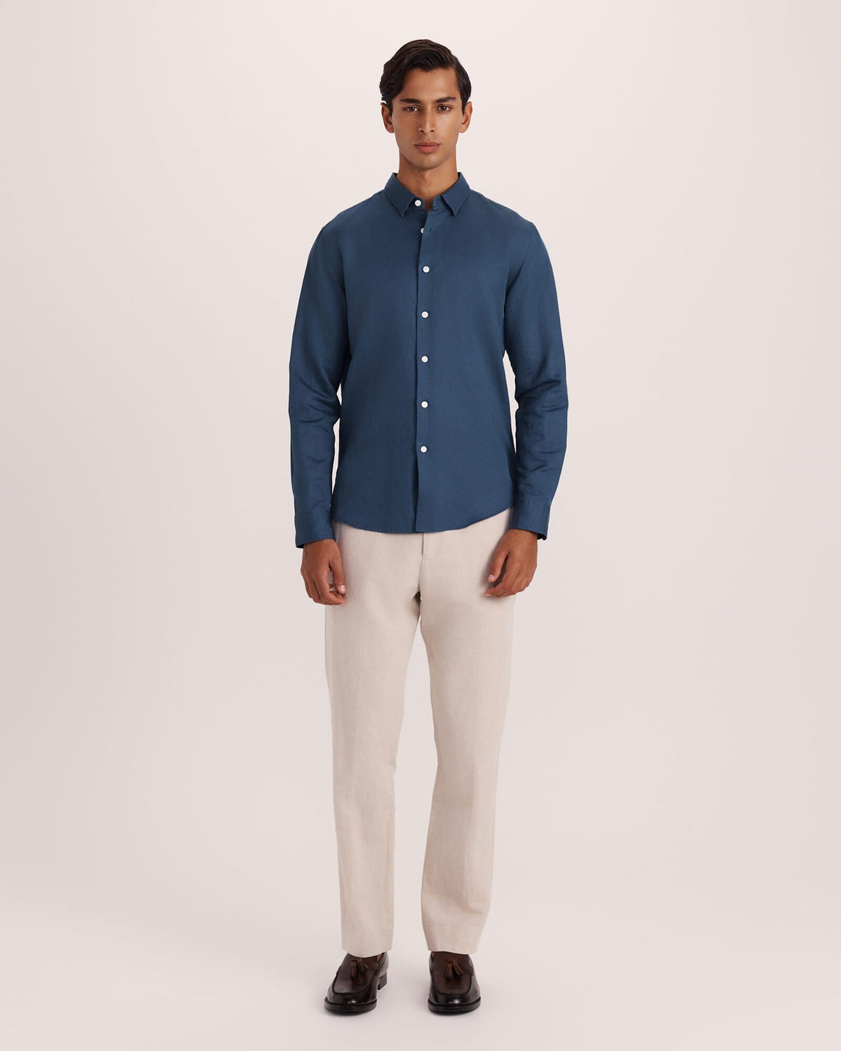 Reeves Long Sleeve Classic Linen Cotton Shirt