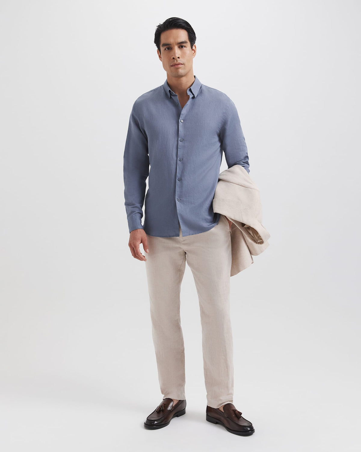 Reeves Long Sleeve Classic Linen Cotton Shirt