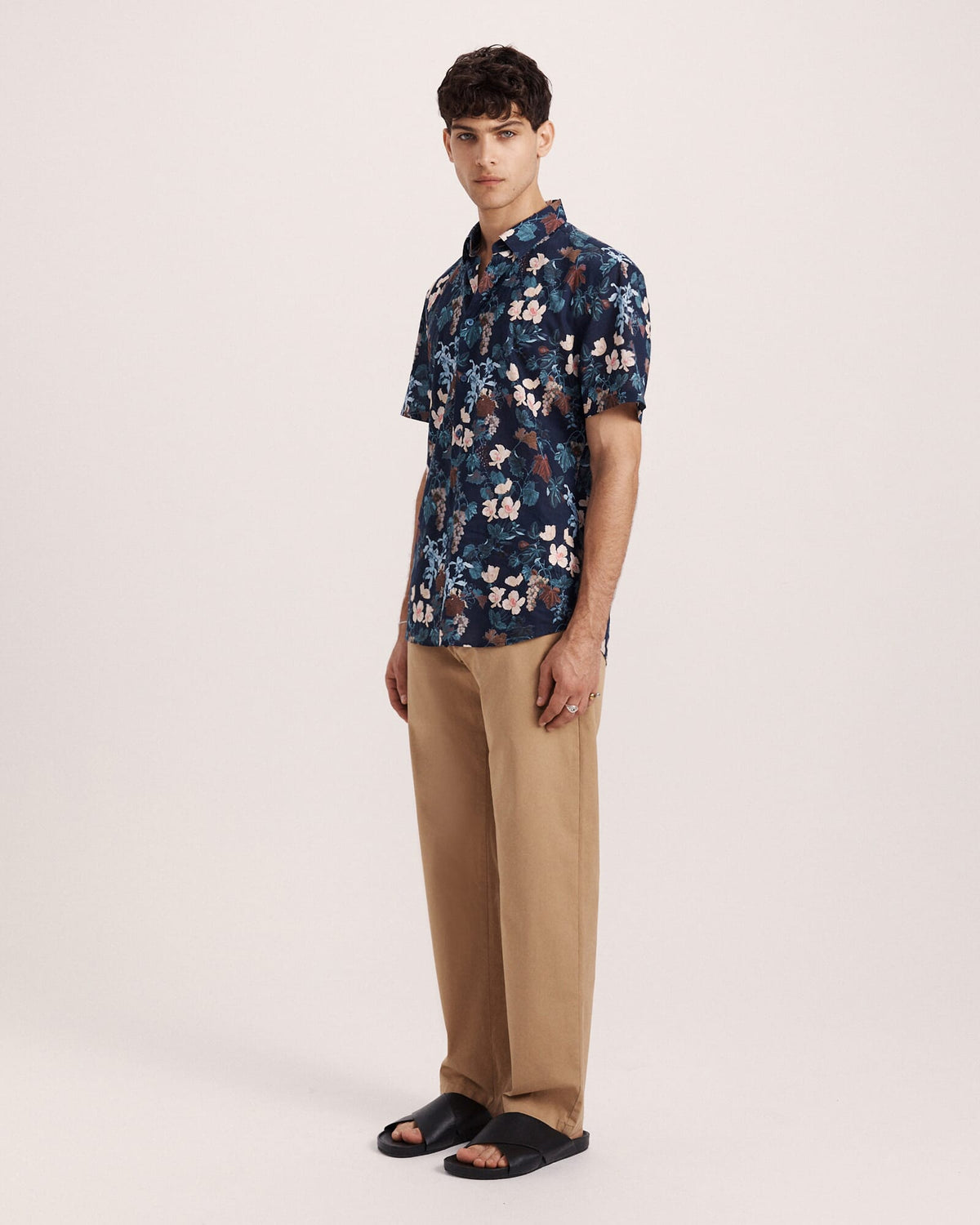 Evander Cotton Print Short Sleeve Classic Shirt