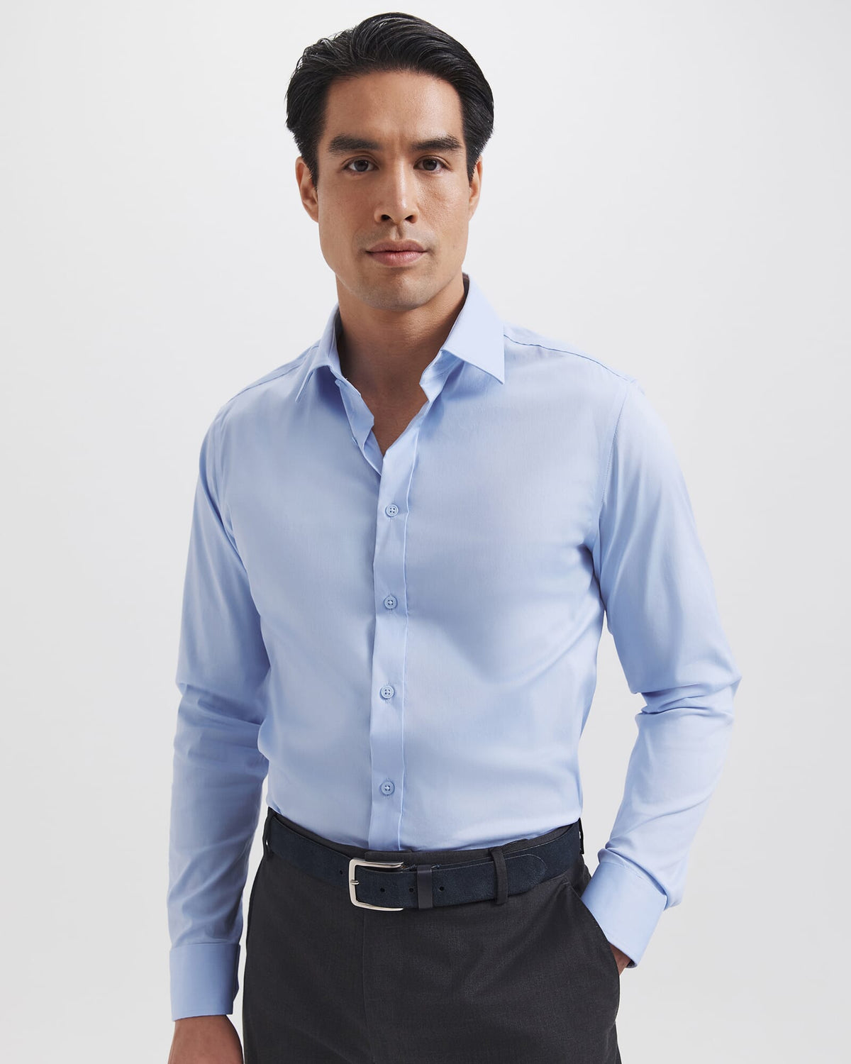 Stretch Poplin Slim Shirt