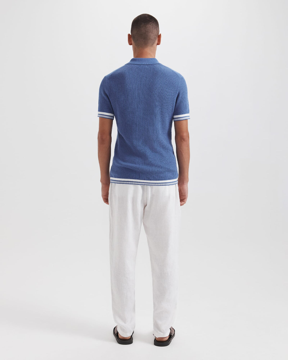 Nero Combed Cotton Knit Polo