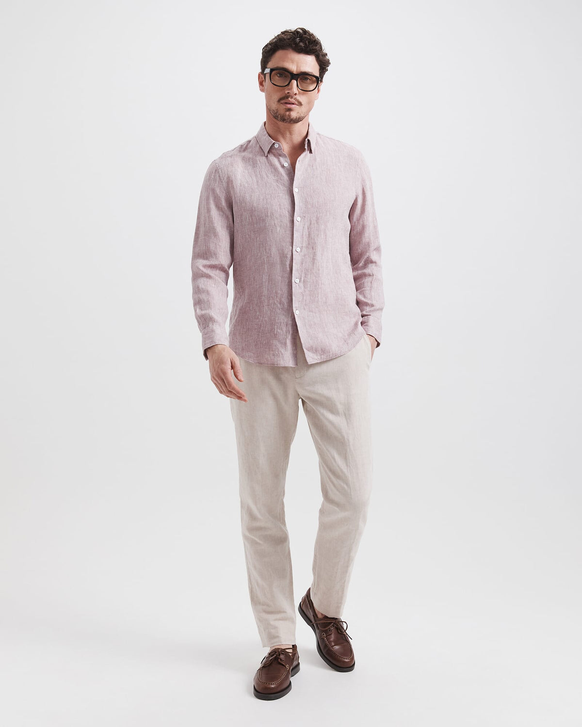 Anderson Classic Yarn Dyed Linen Shirt