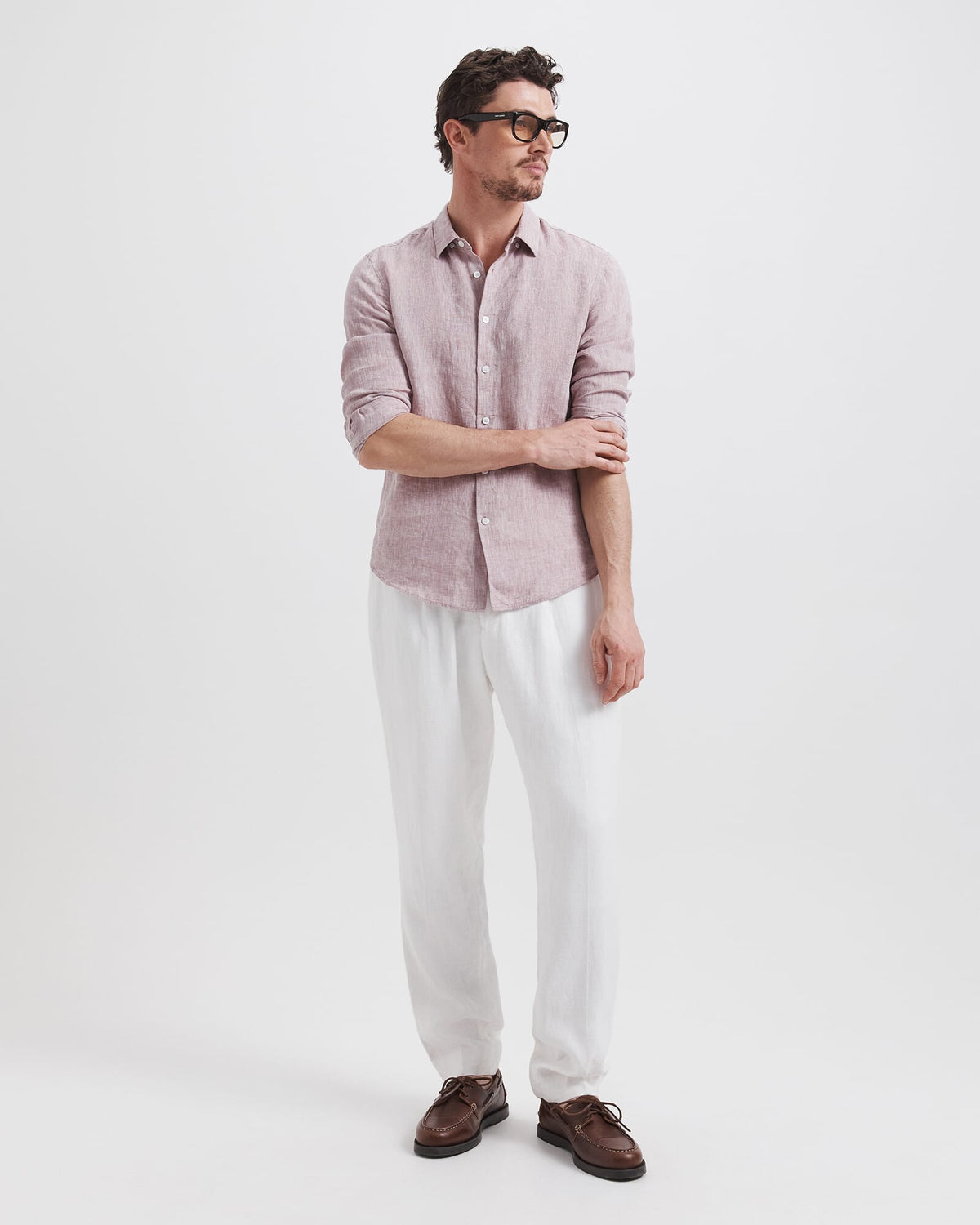 Anderson Classic Yarn Dyed Linen Shirt