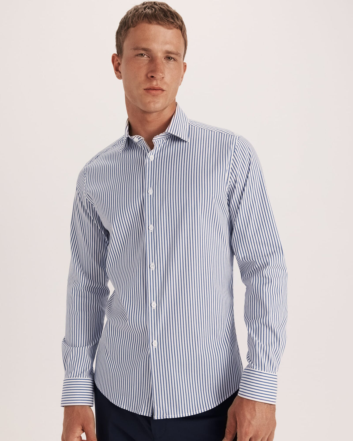 Calvin Long Sleeve Slim Stripe Shirt