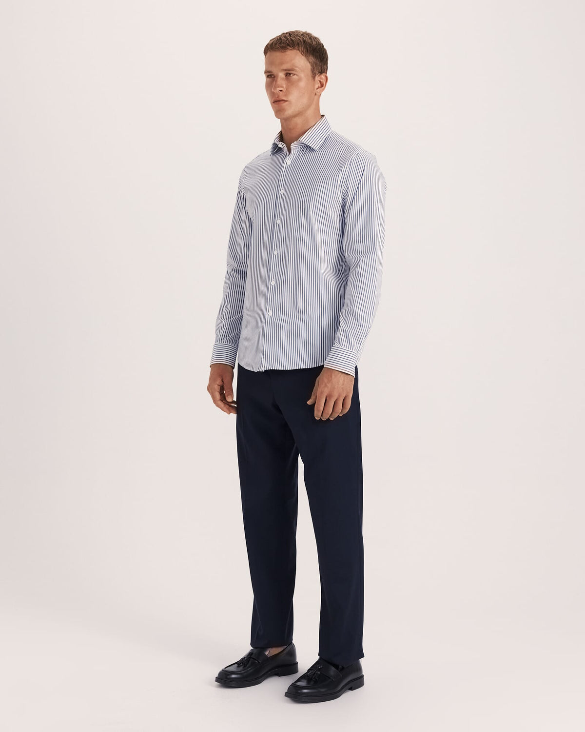Calvin Long Sleeve Slim Stripe Shirt