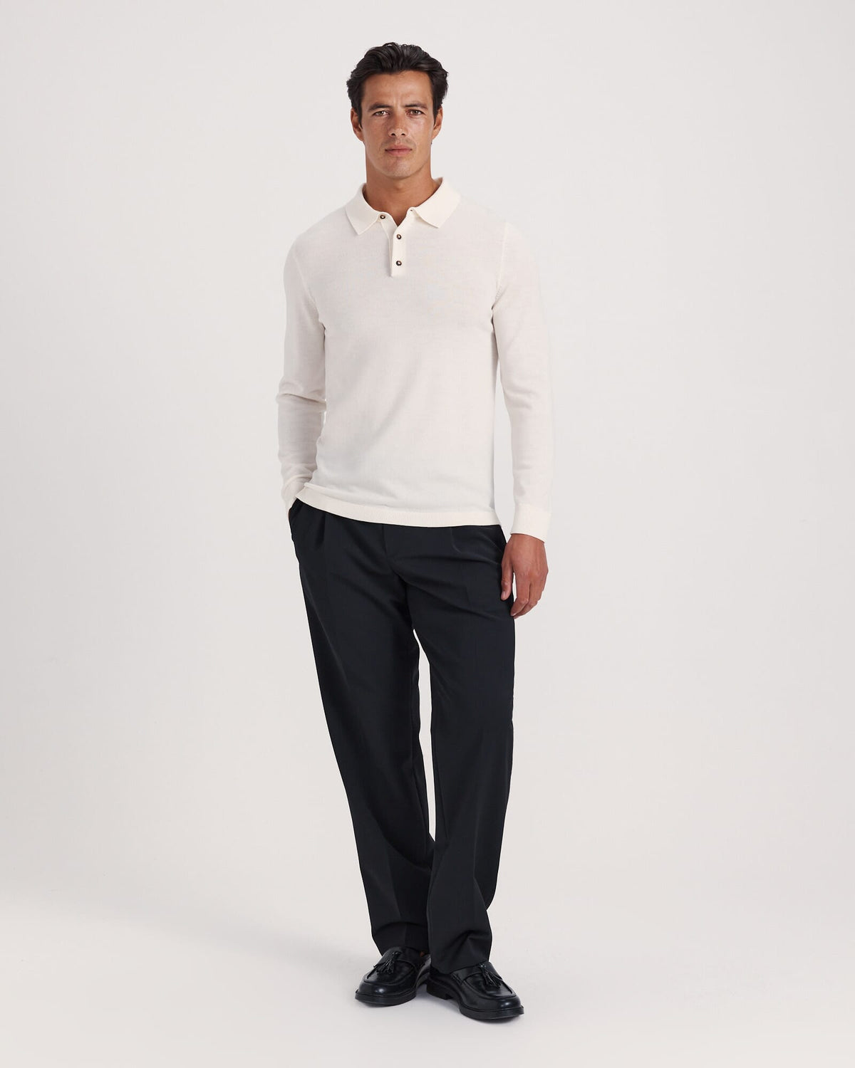 Franklin Merino Wool Long Sleeve Polo