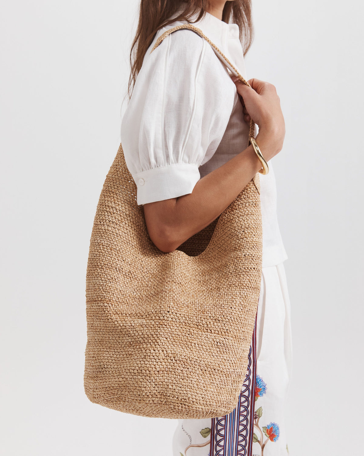 Tegan Raffia Tote