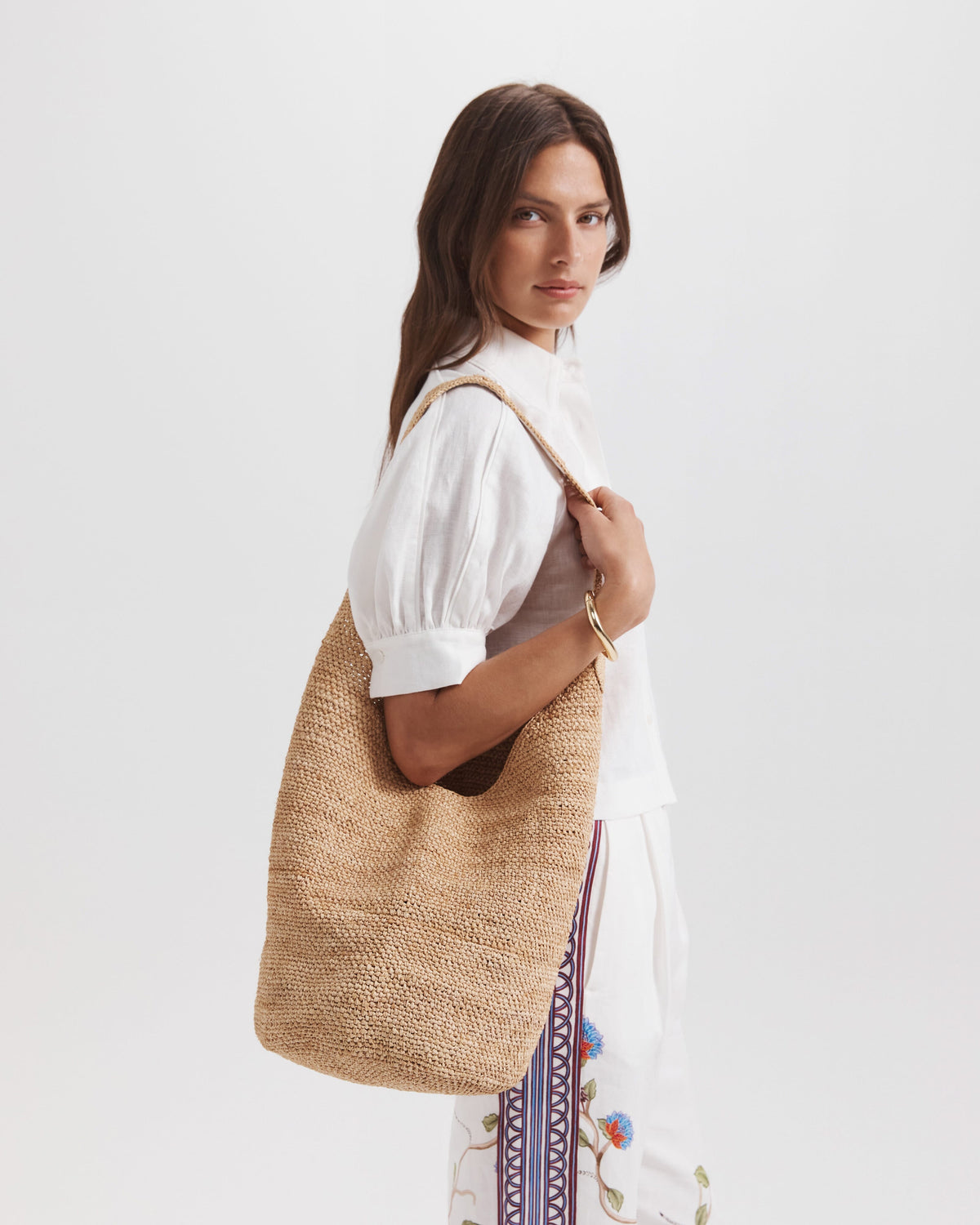 Tegan Raffia Tote