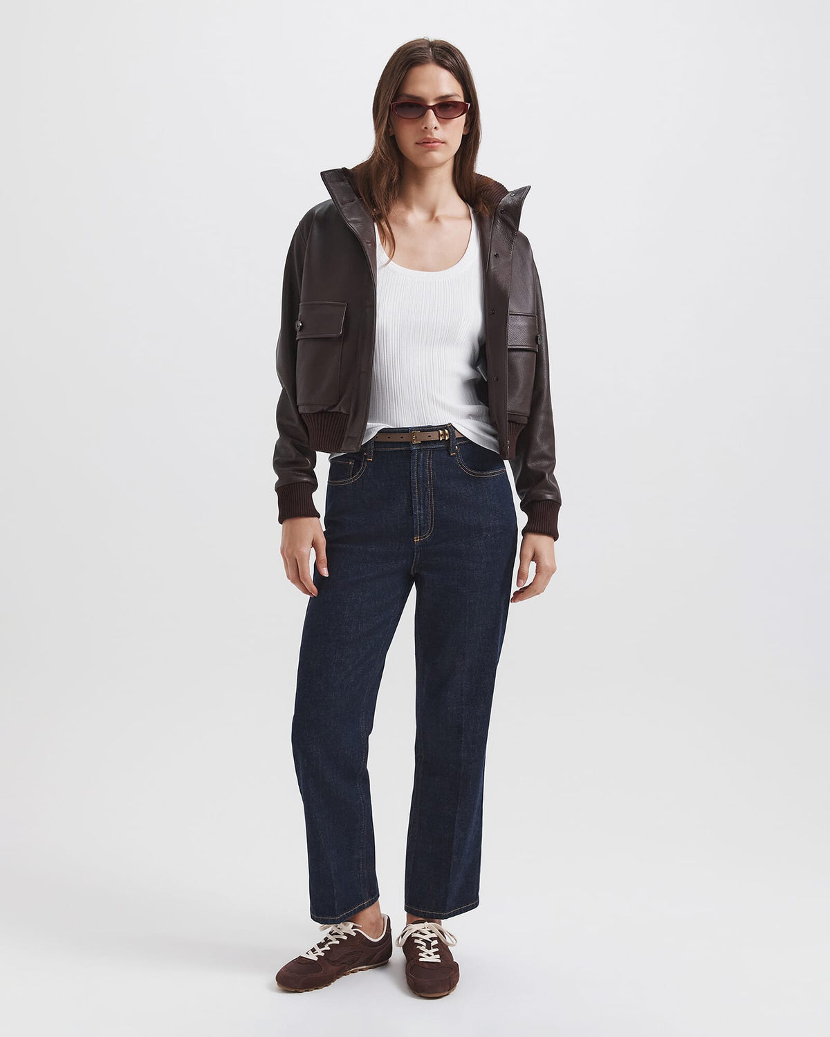 Elyse Leather Bomber