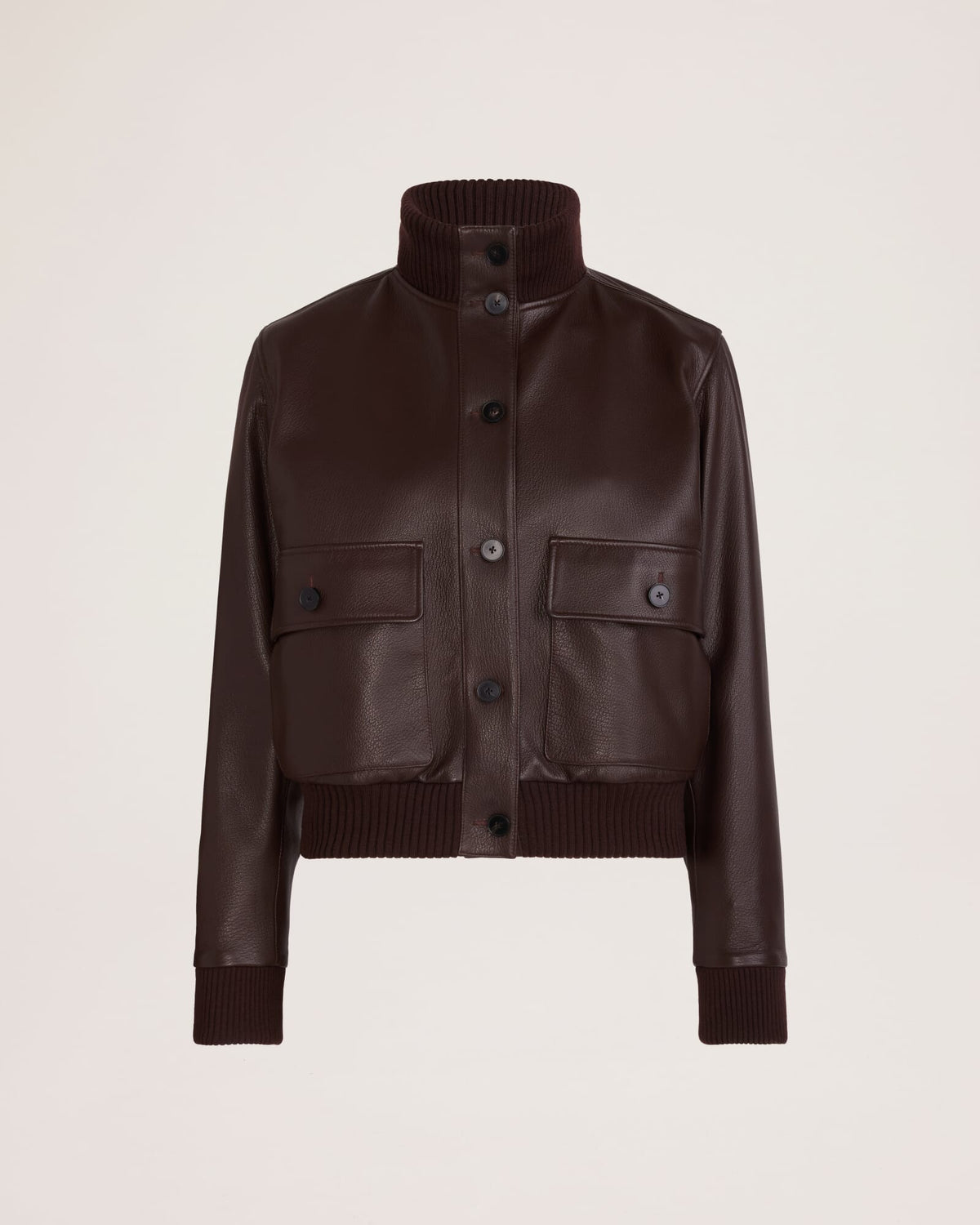 Elyse Leather Bomber