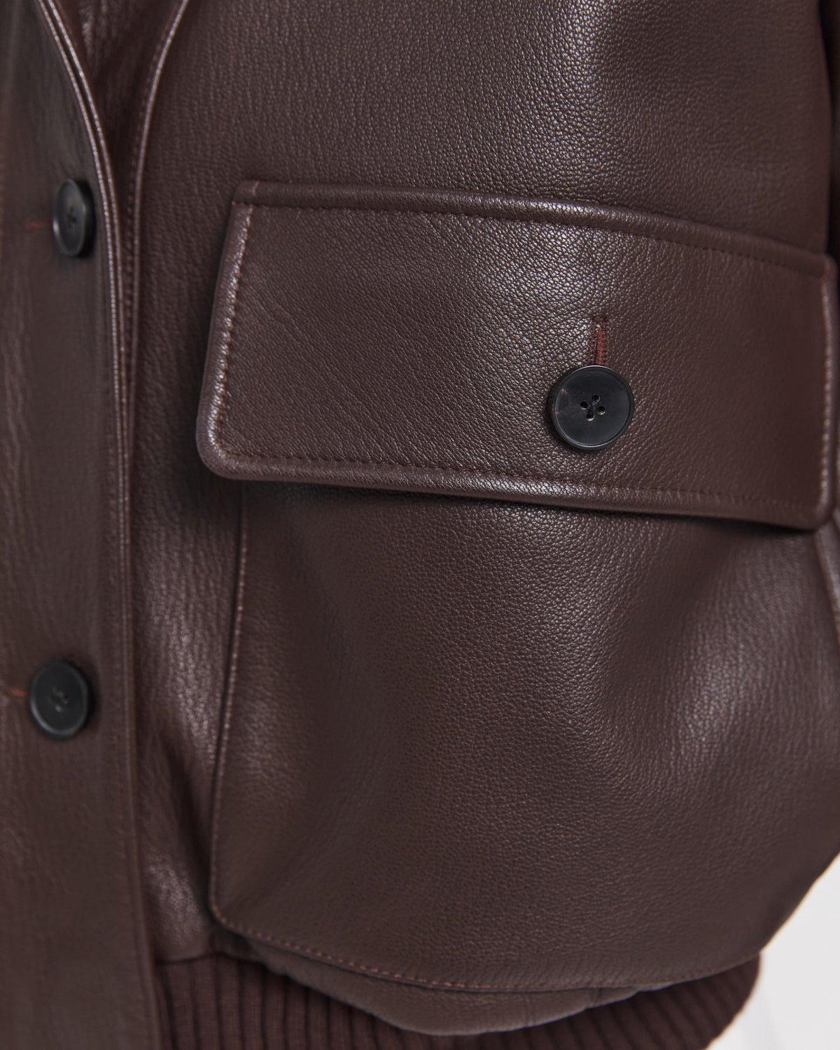 Elyse Leather Bomber