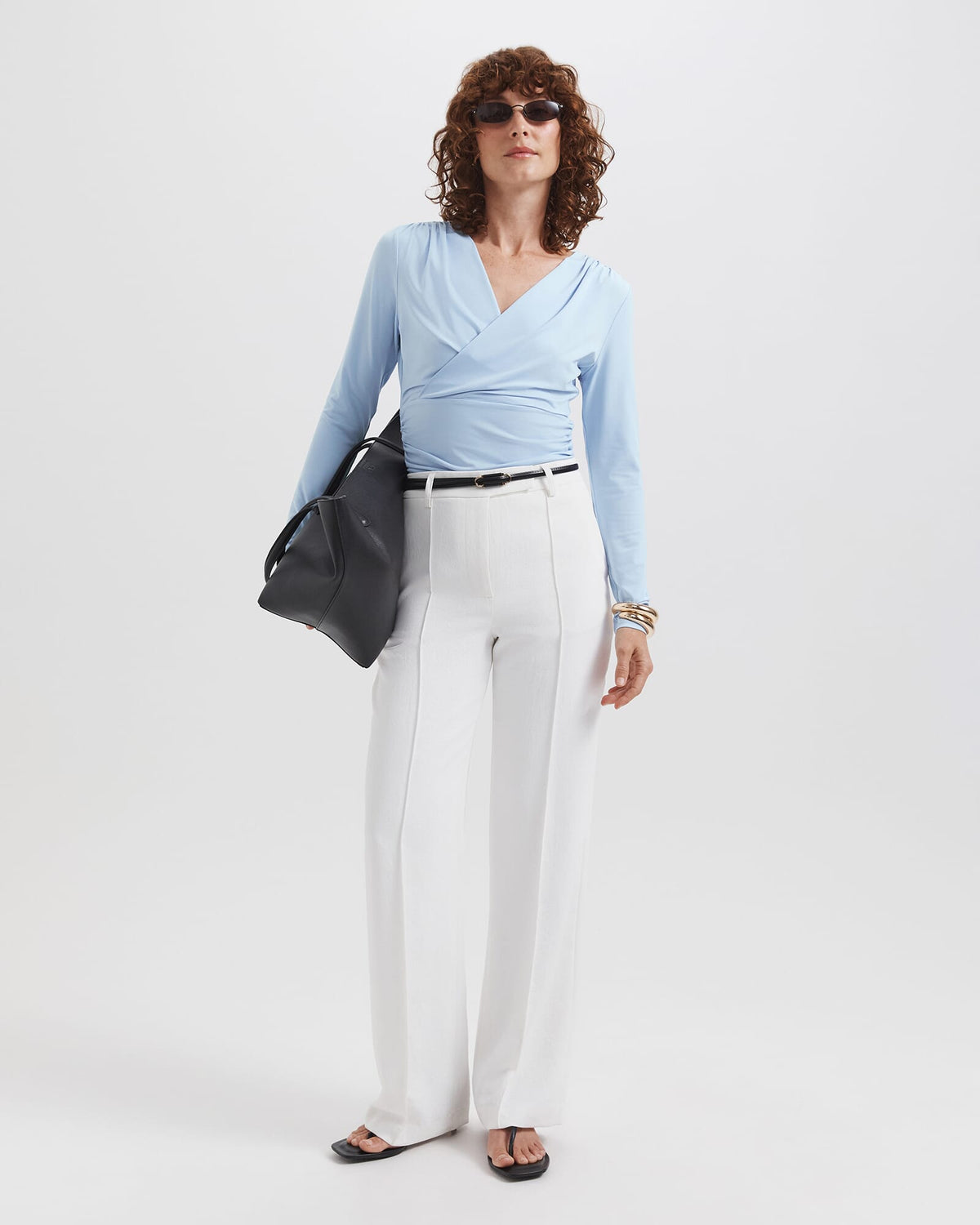 Serafina Wrap Long Sleeve Top