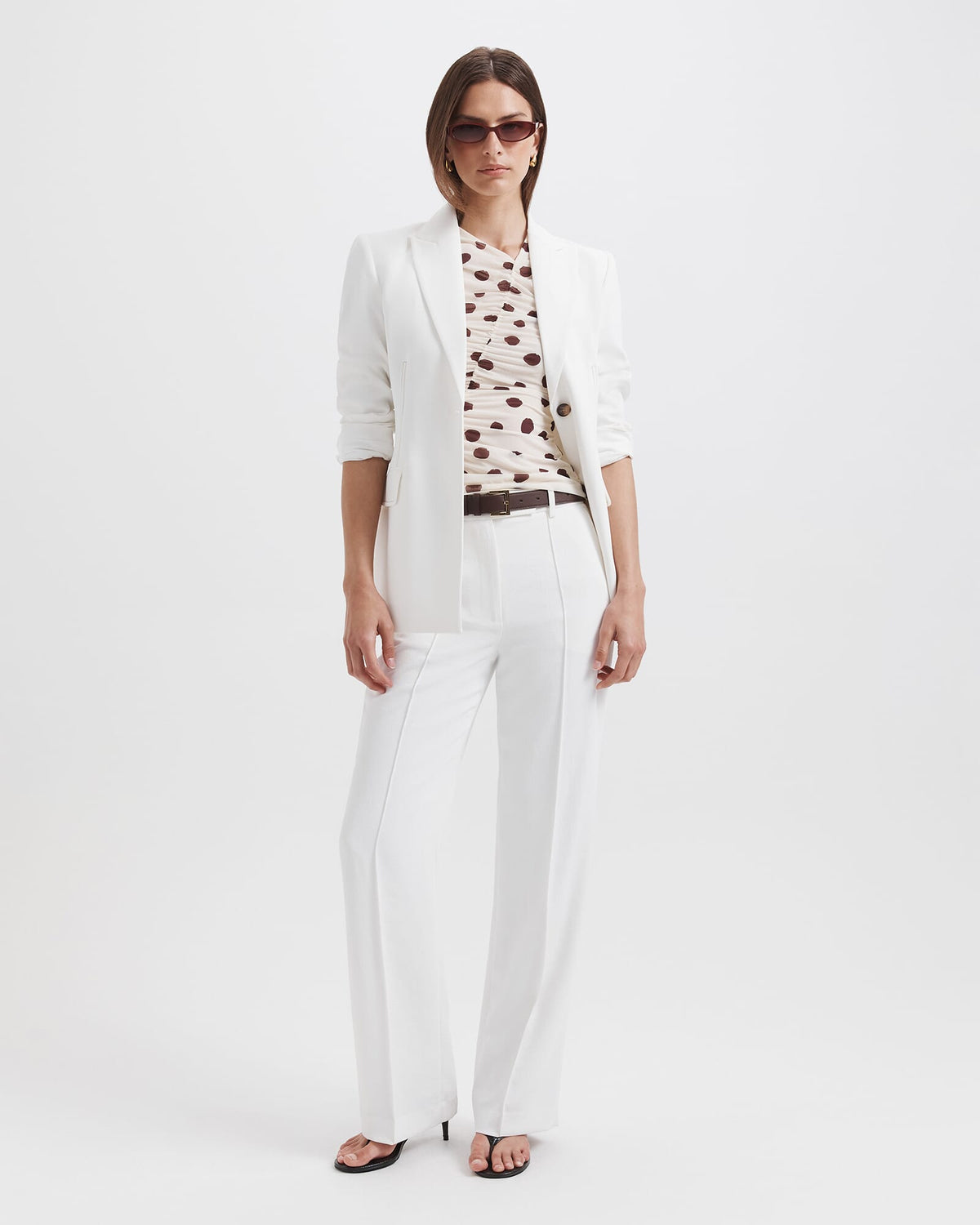 Dolcetto Rouched Mesh Top