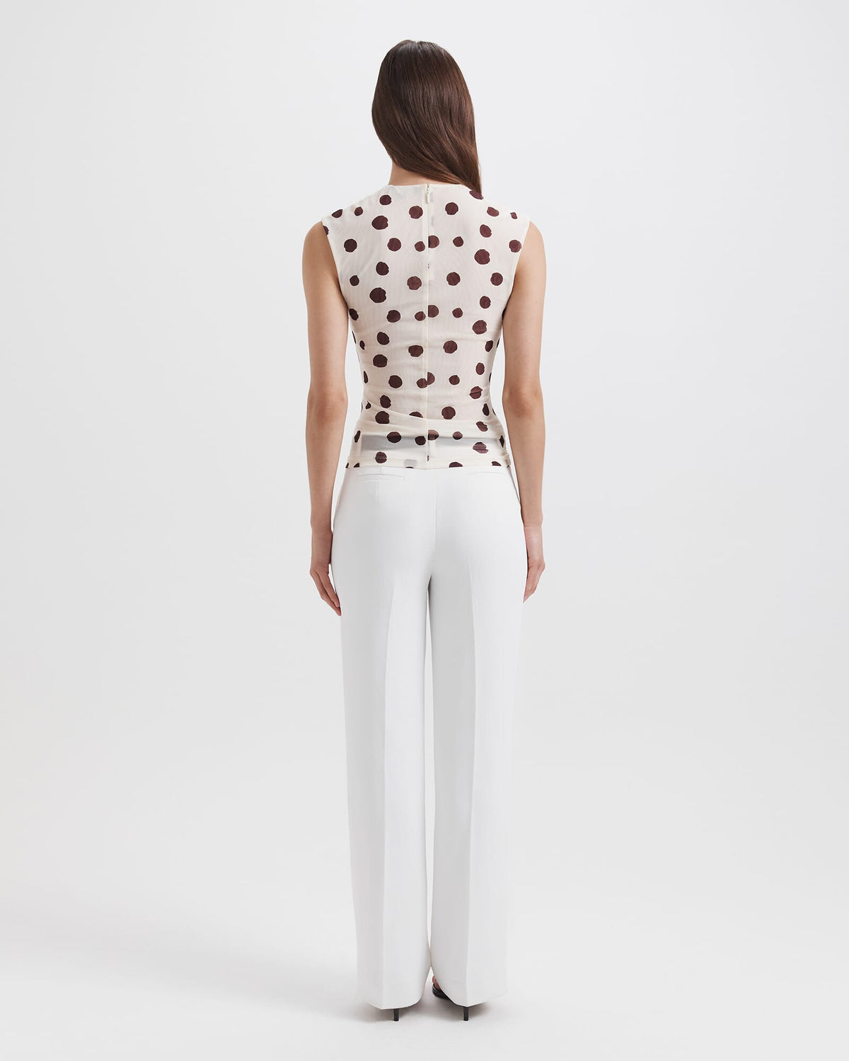 Dolcetto Rouched Mesh Top