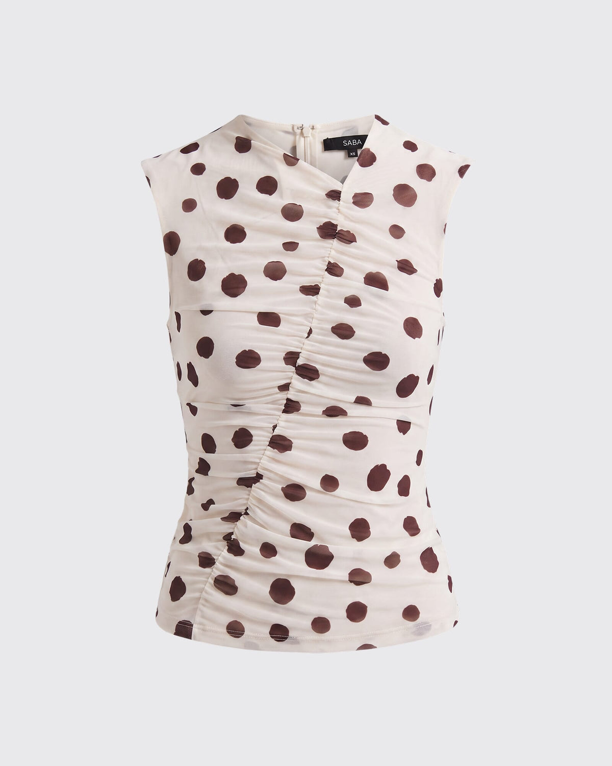 Dolcetto Rouched Mesh Top
