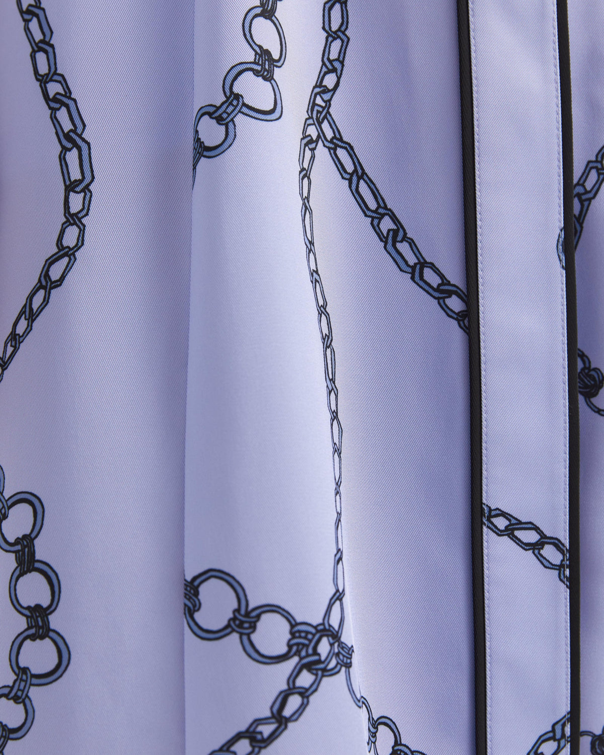 Chain Twill Belted Midi Dress