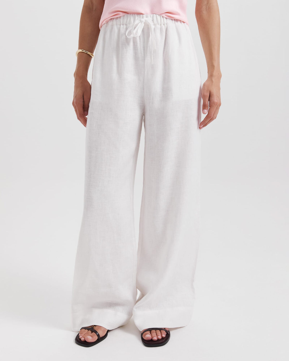 Lila Linen Pull On Pant