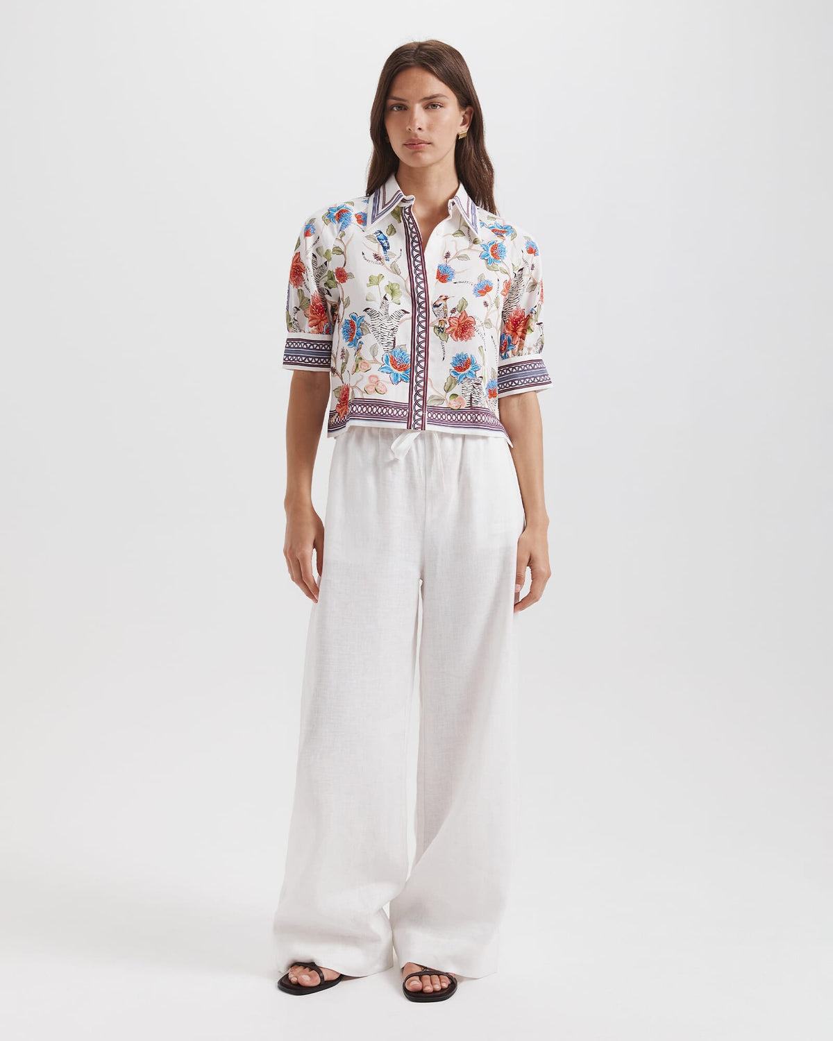 Lila Linen Pull On Pant