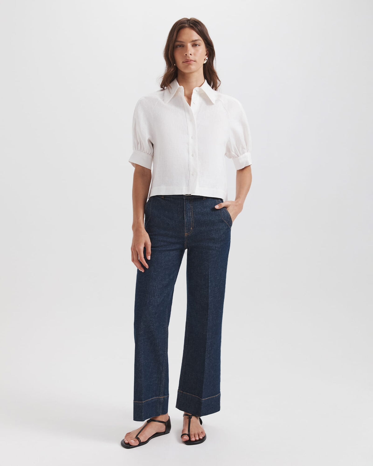 Lila Linen Puff Sleeve Top