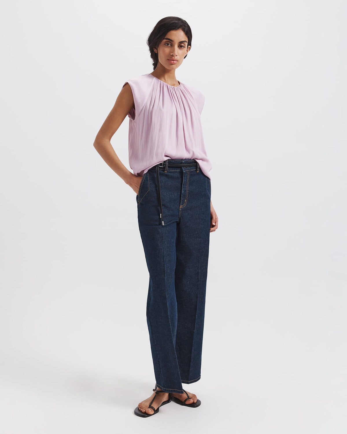 Lillian Pleat Front Blouse