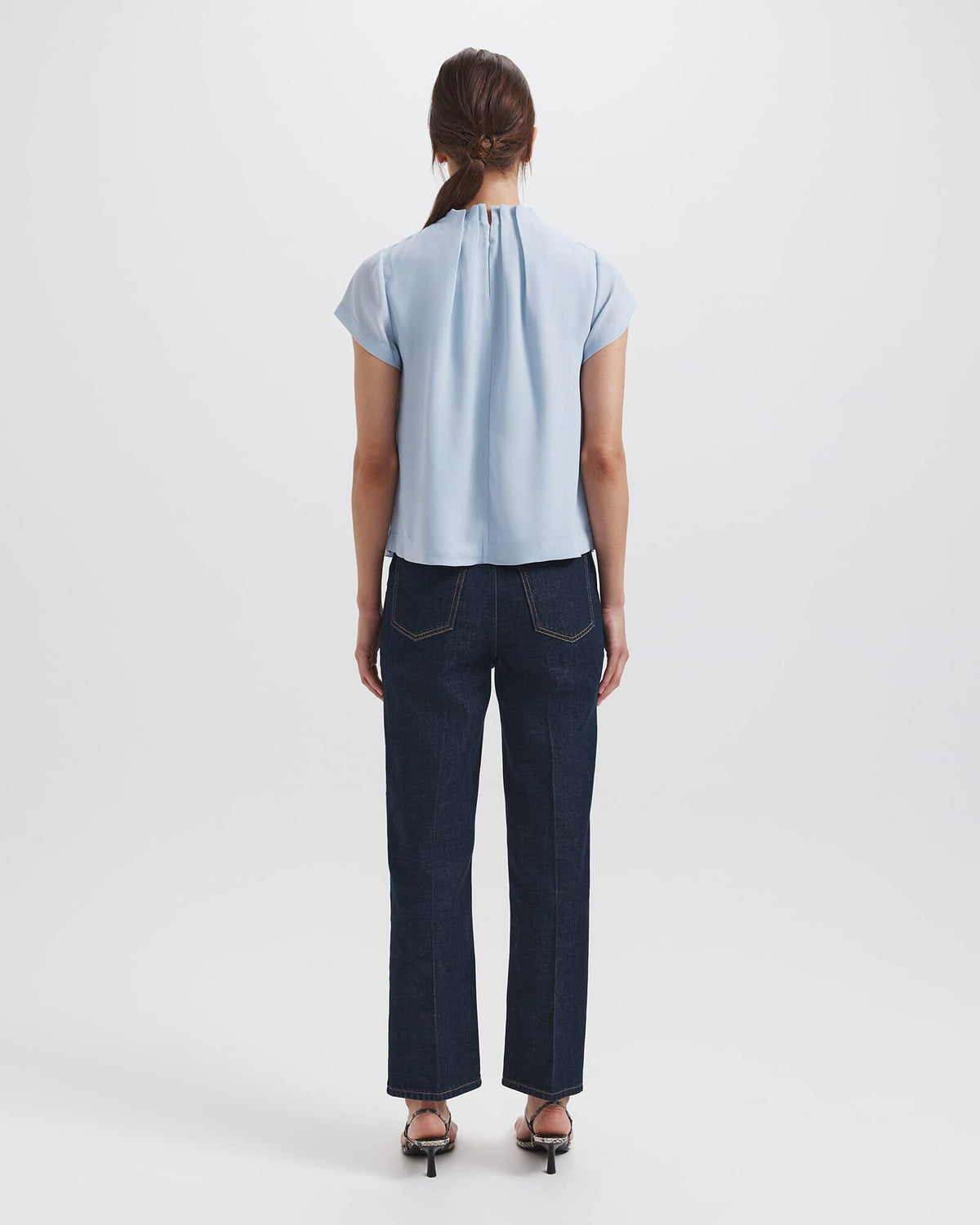 Willa High Neck Short Sleeve Top