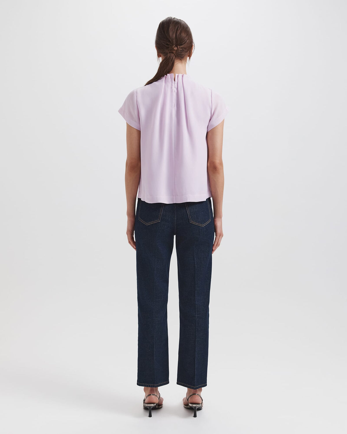 Willa High Neck Short Sleeve Top