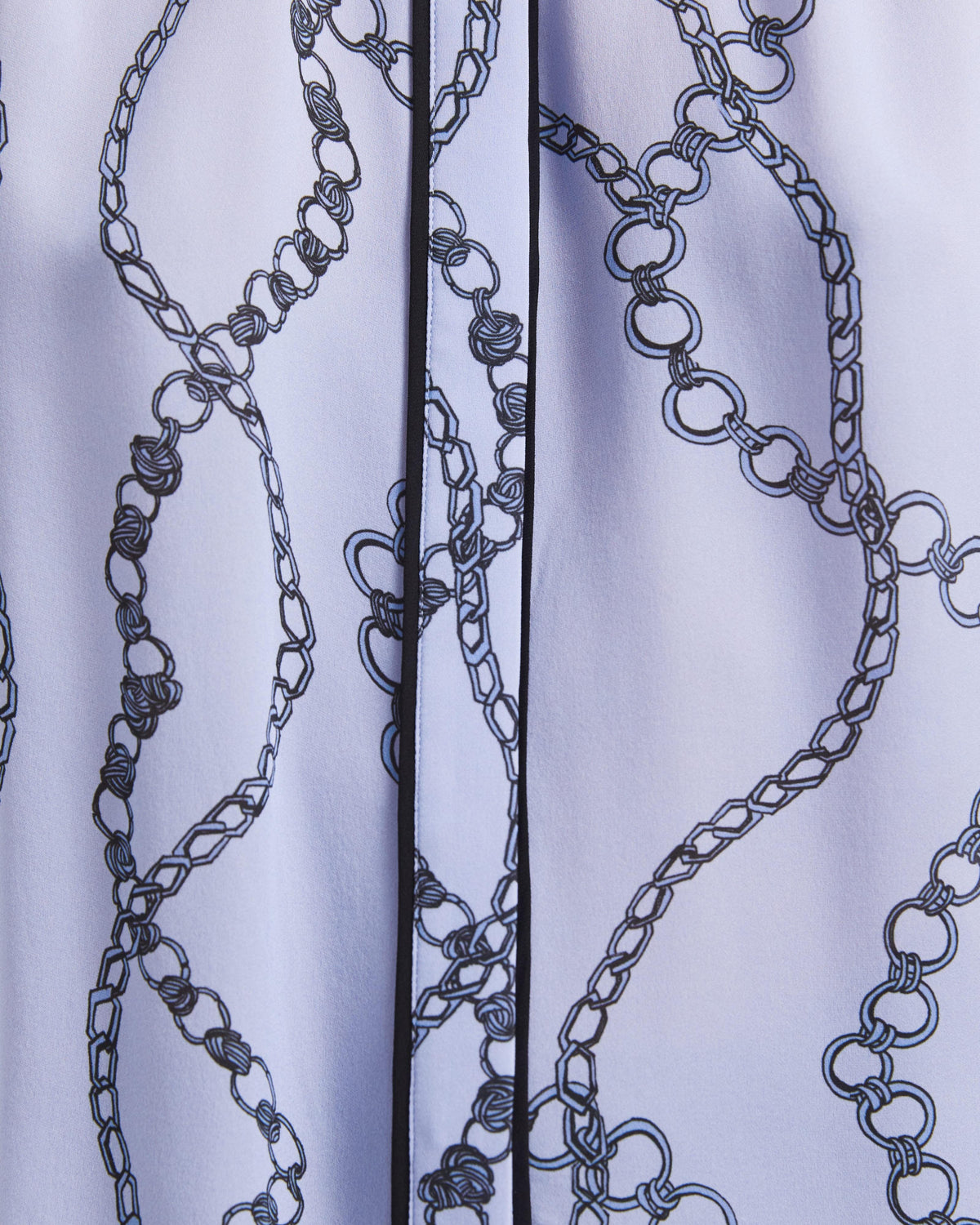 Chain Silk Long Sleeve Blouse