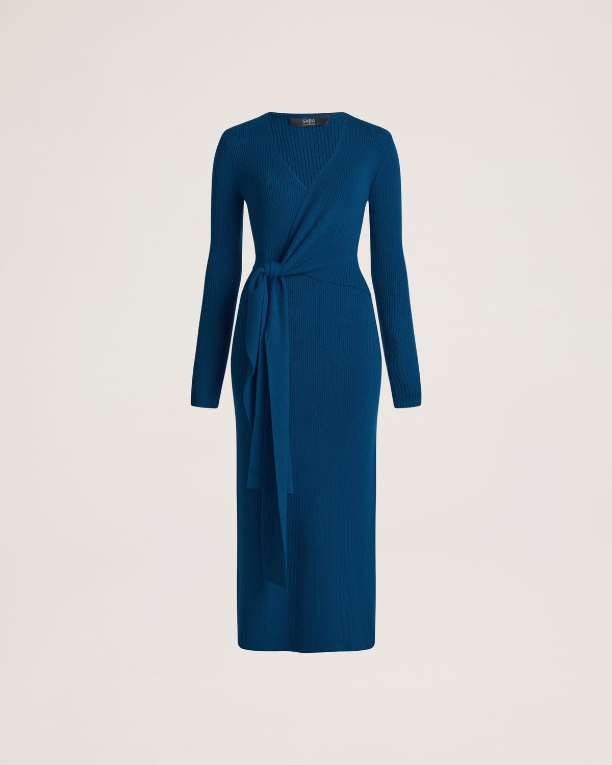 Elle Wool Blend Wrap Knit Dress