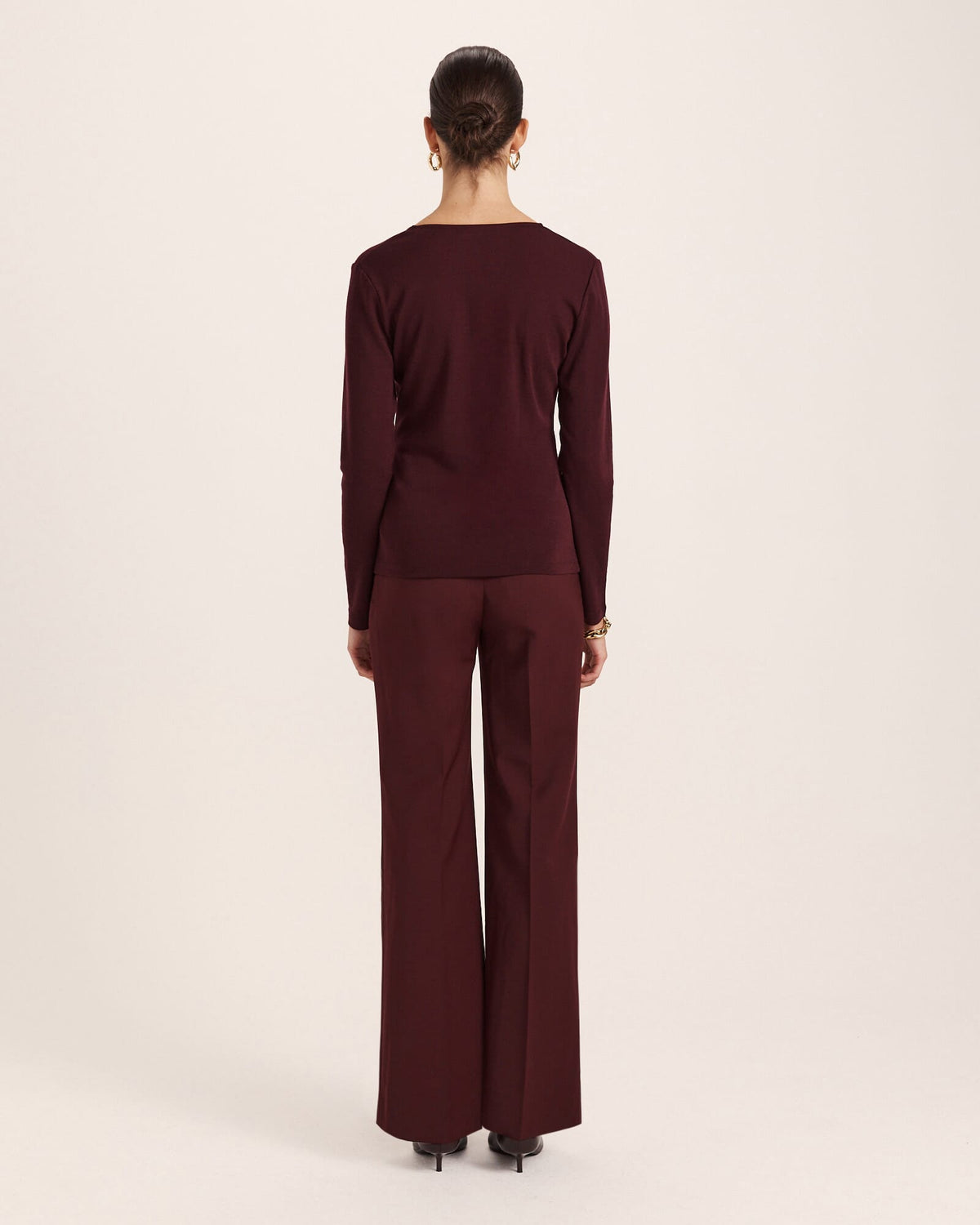 Coco Wool Ruched Long Sleeve Top