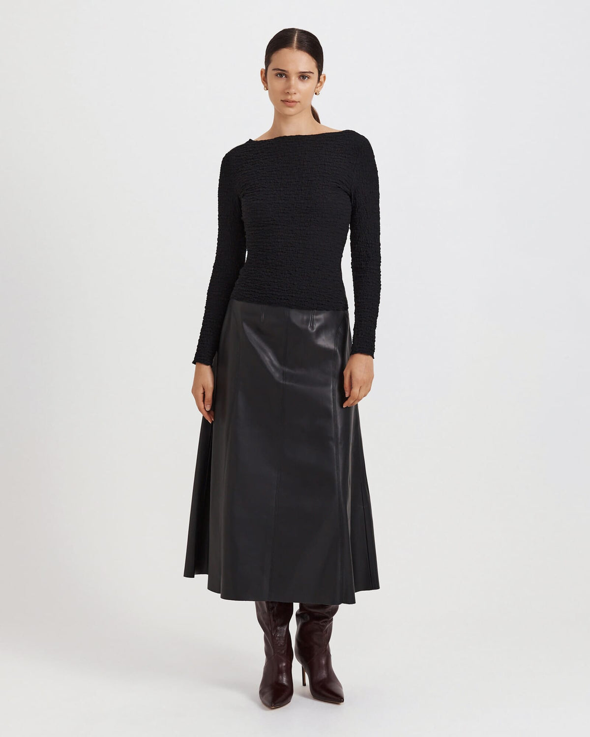 Luna Textured Long Sleeve Top