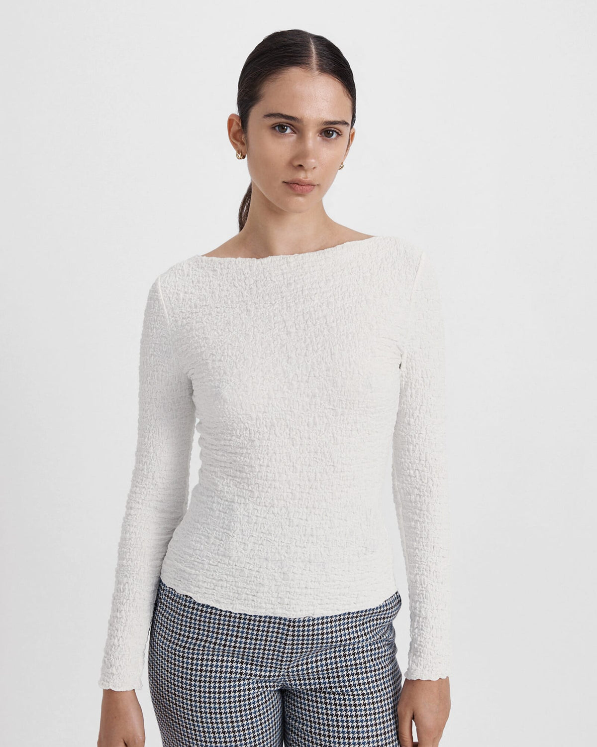 Luna Textured Long Sleeve Top
