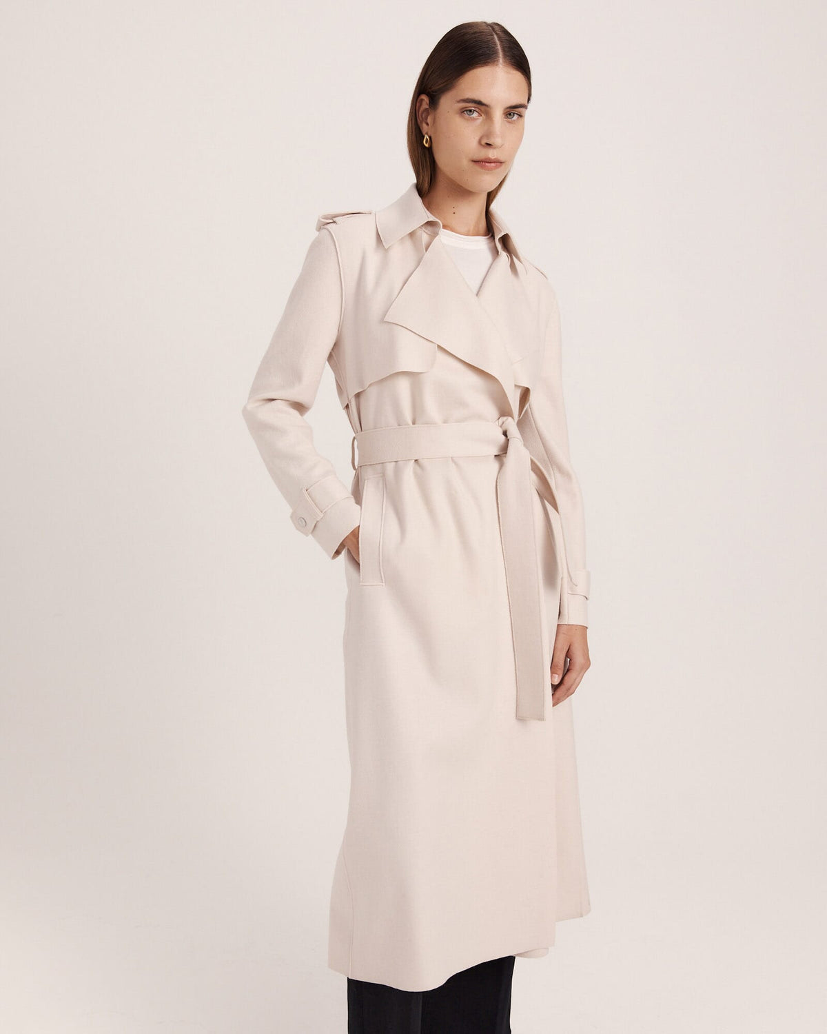 Karla Wool Longline Trench Coat