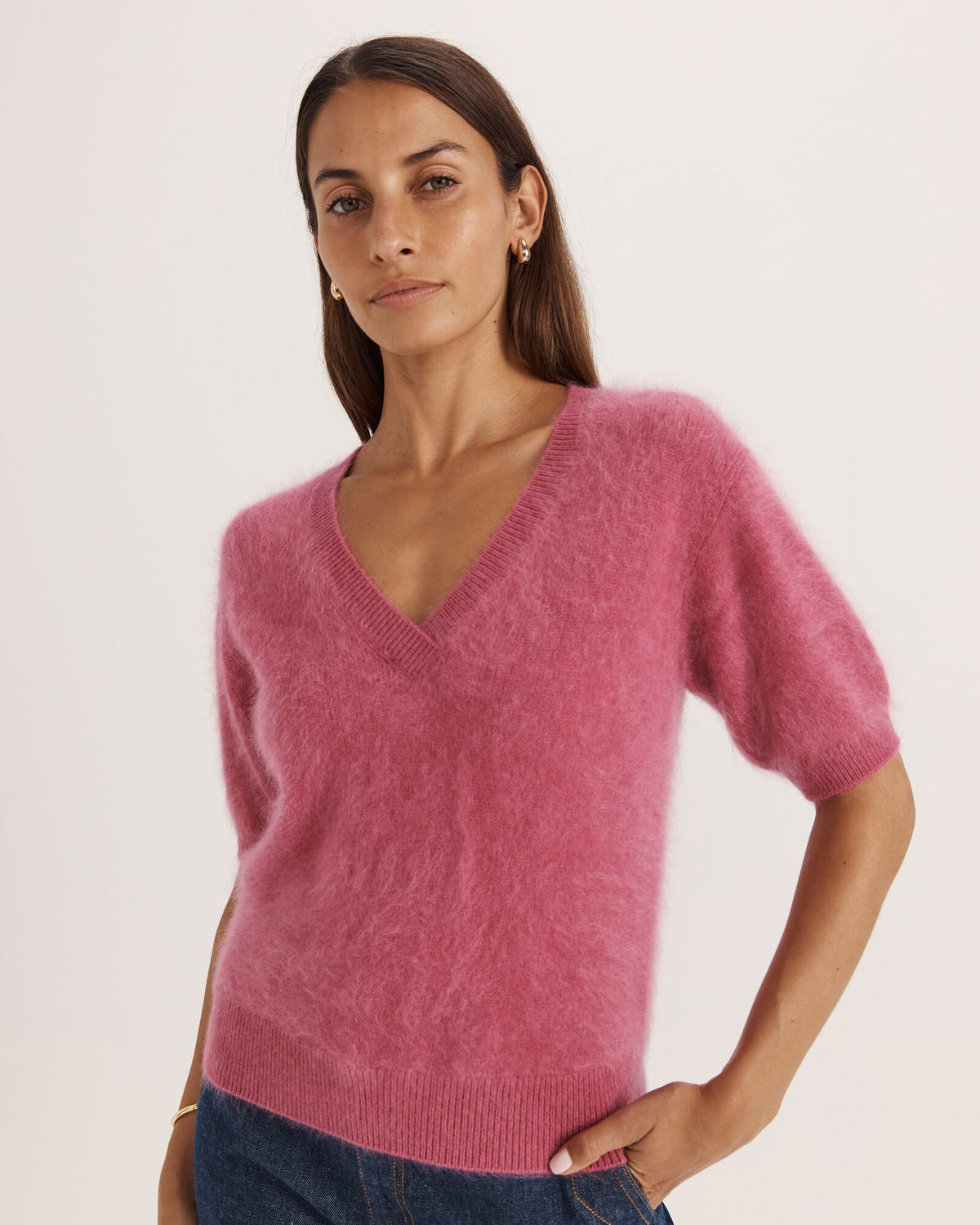 Wynter Wool Cashmere V-Neck Knit
