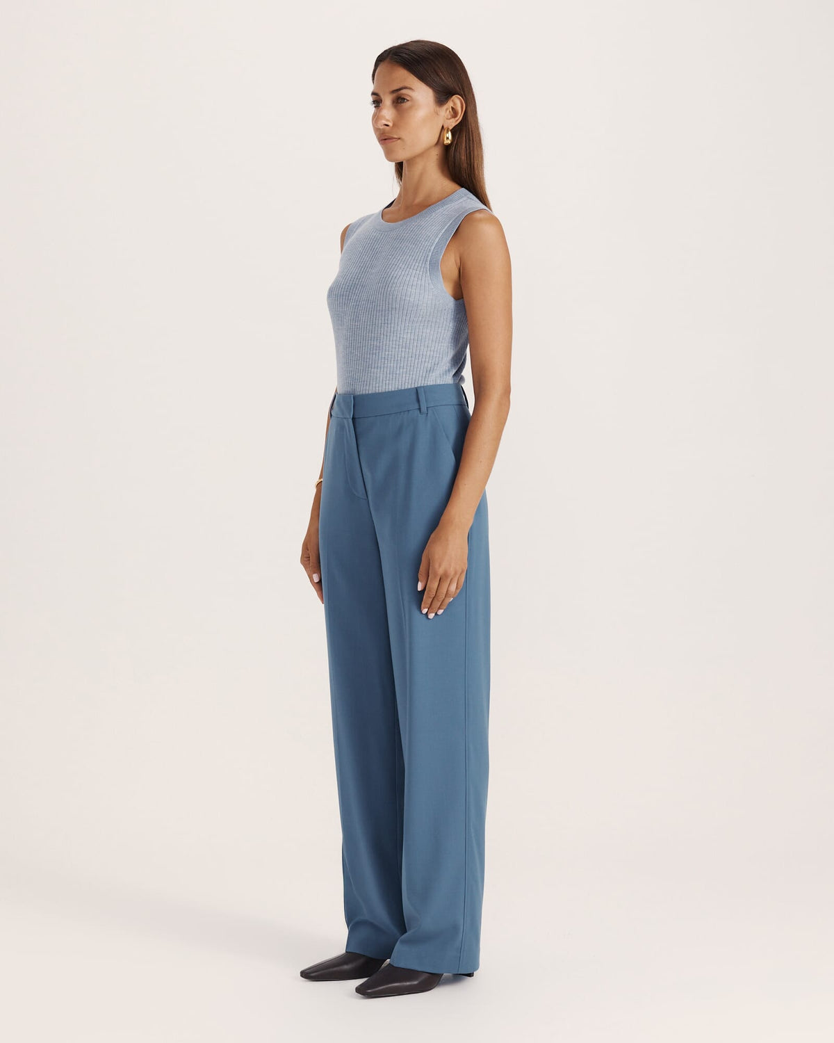 Celeste Wool Straight Leg Pant