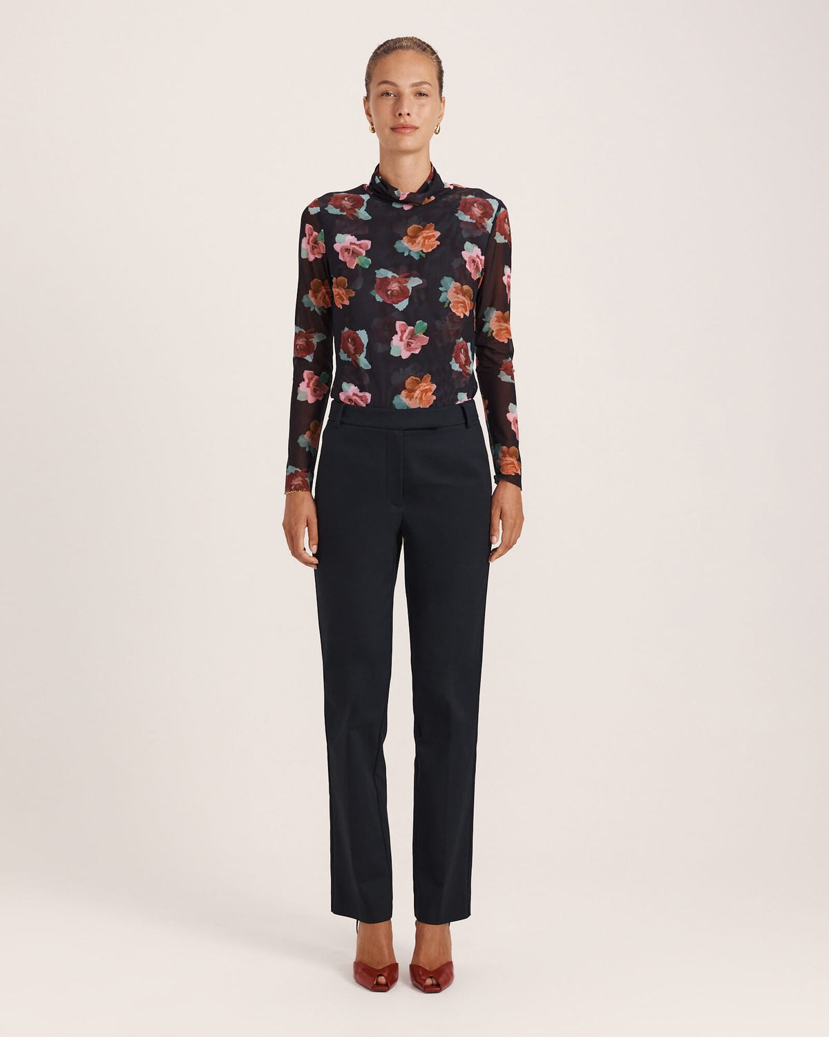 Tia Pintuck Slim Leg Pant
