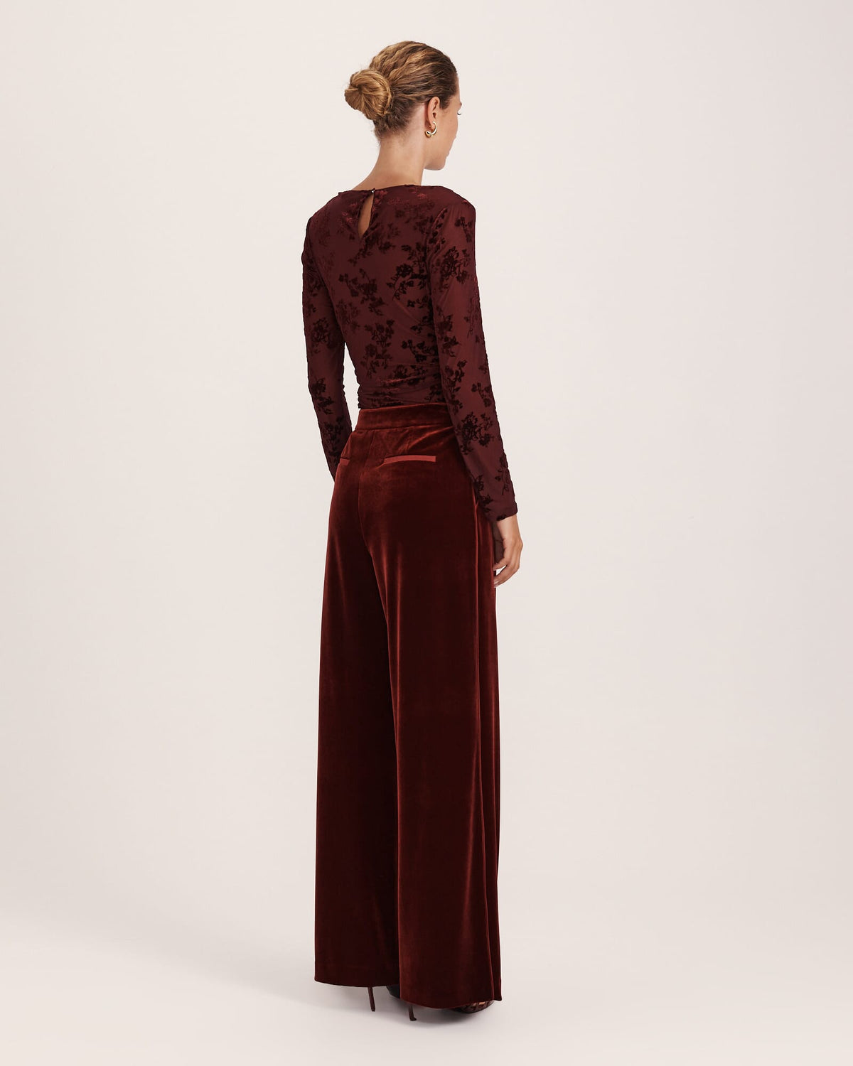 Lea Velvet Pleat Front Pant