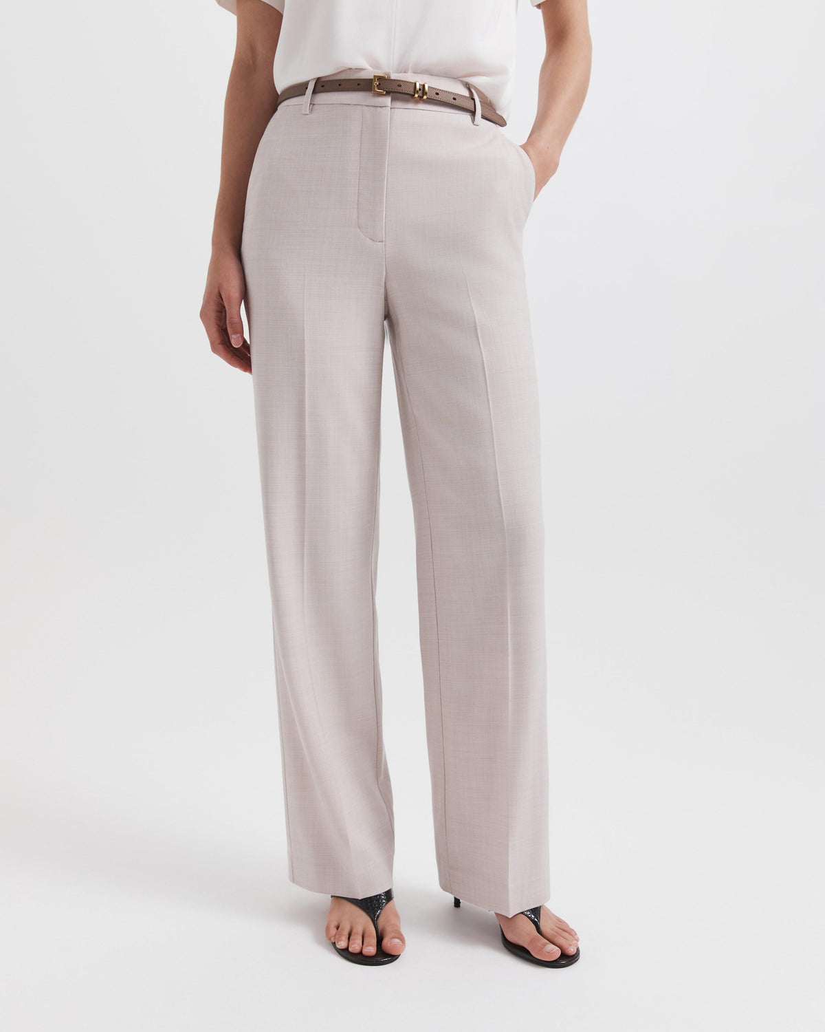 Celeste Wool Straight Leg Pant