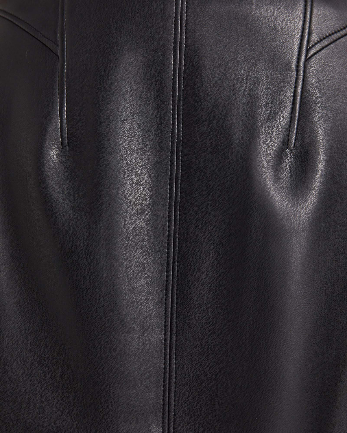 Viv Faux Leather Fluted Skirt