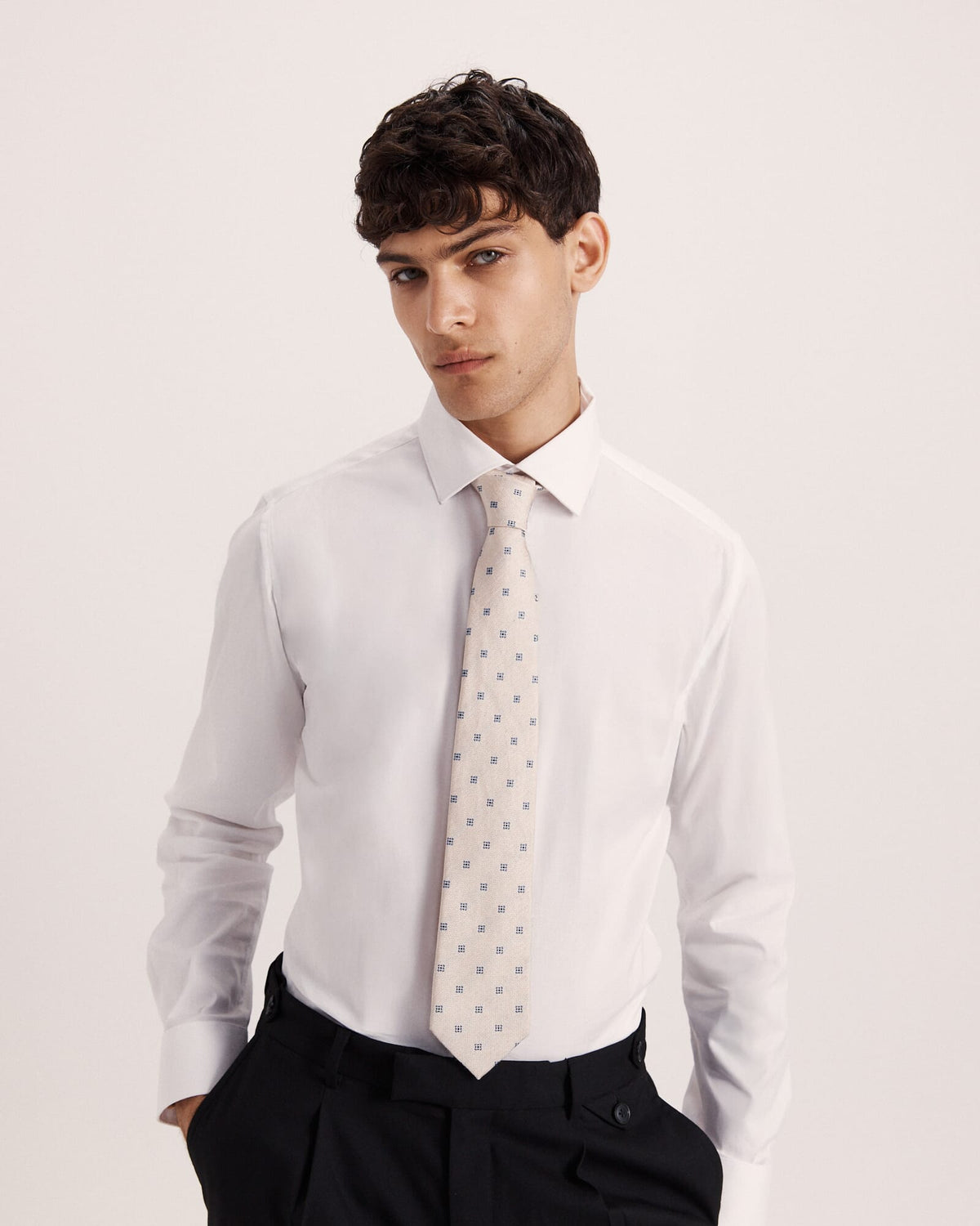 Mini Jacquard Silk Blend Tie