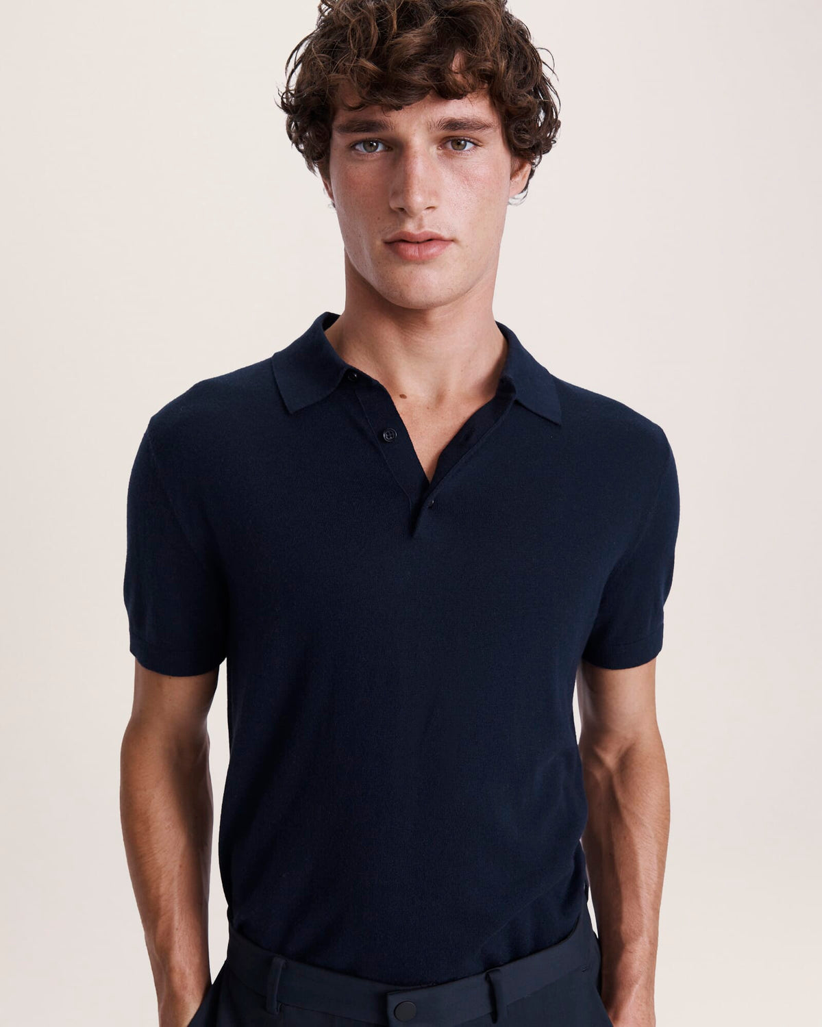 Miramar Cotton Wool Knit Polo