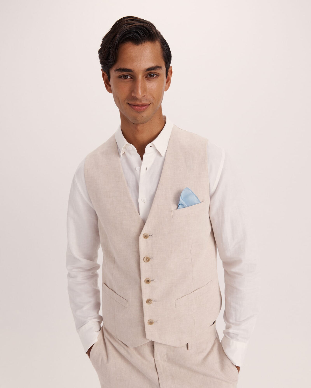 Elias Cotton Linen Waistcoat