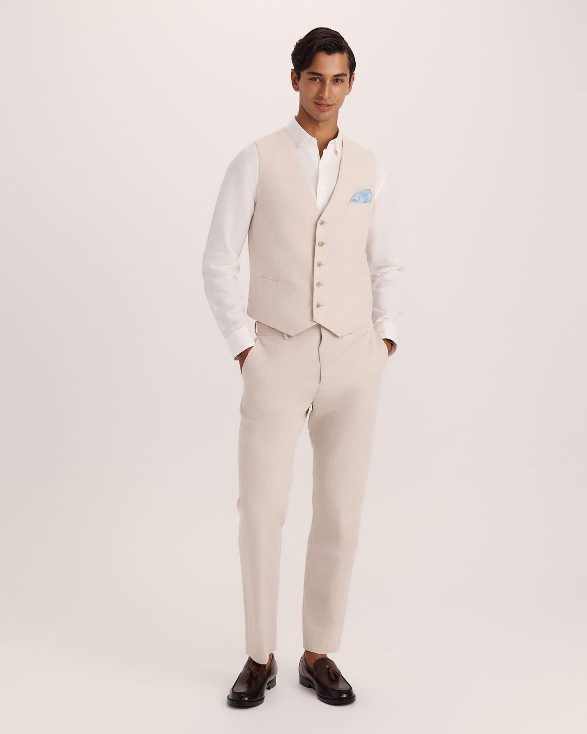 Elias Cotton Linen Waistcoat