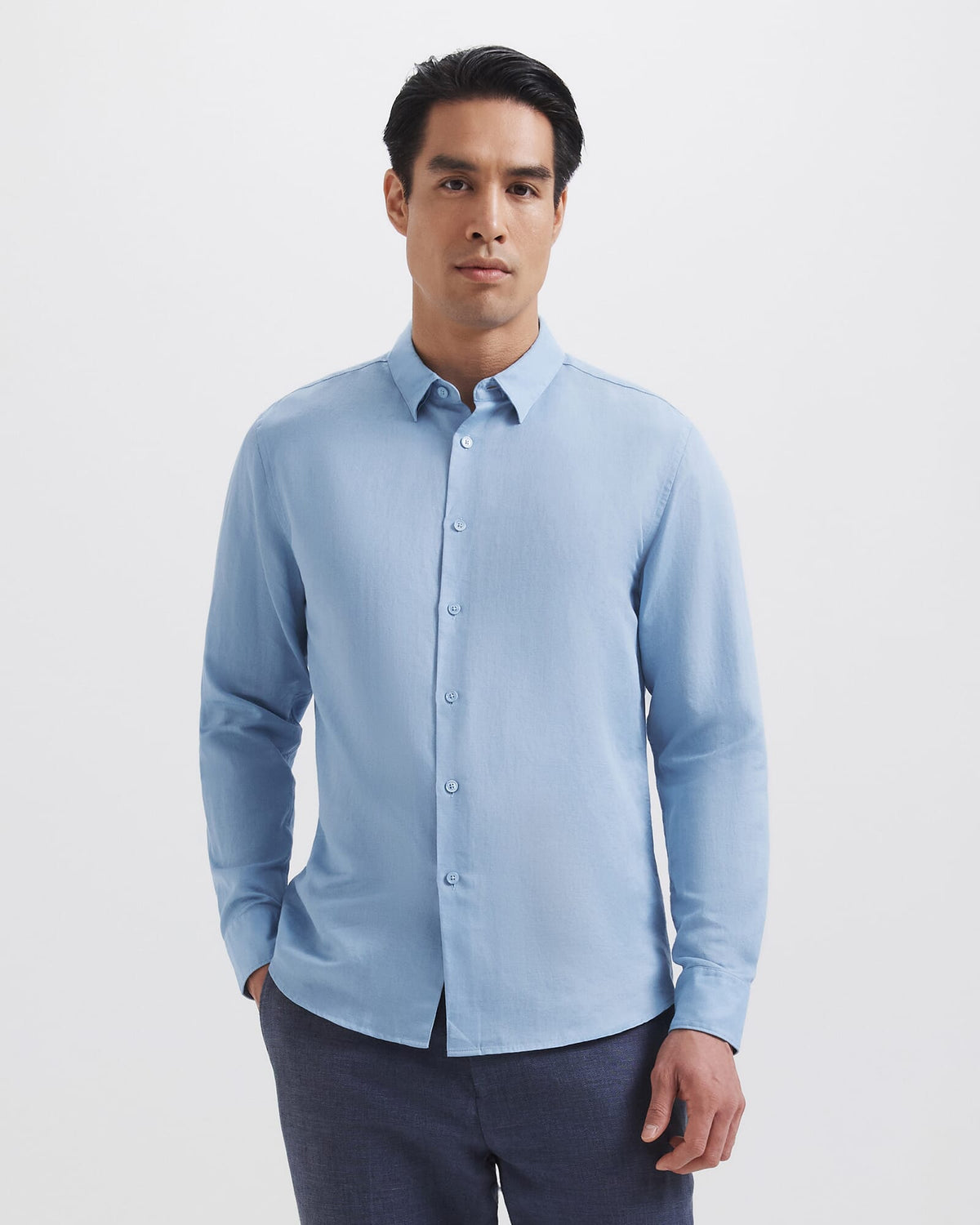 Reeves Long Sleeve Classic Linen Cotton Shirt