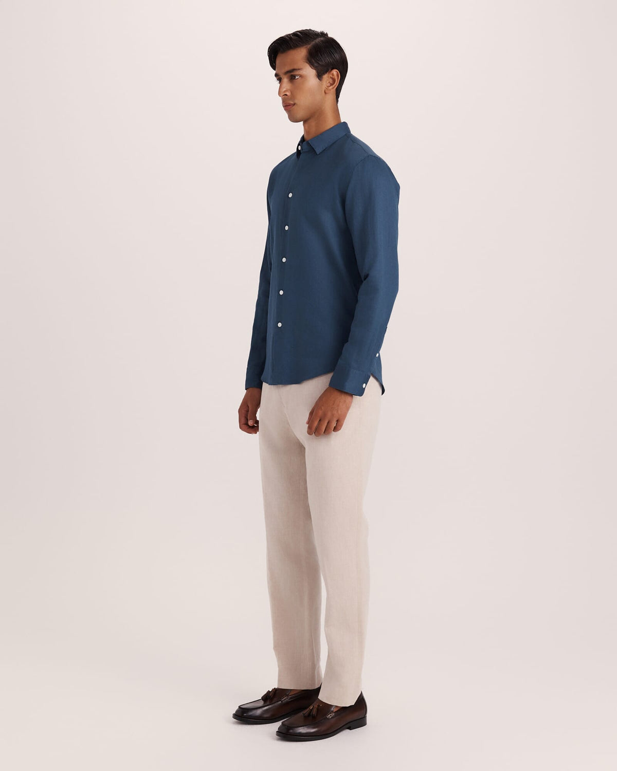 Reeves Long Sleeve Classic Linen Cotton Shirt