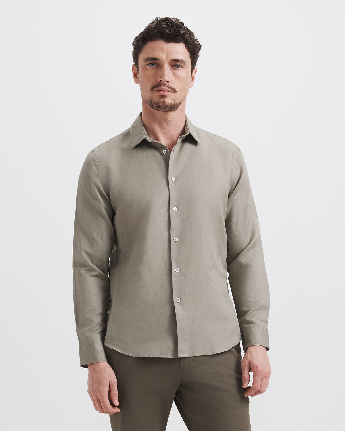Reeves Long Sleeve Classic Linen Cotton Shirt