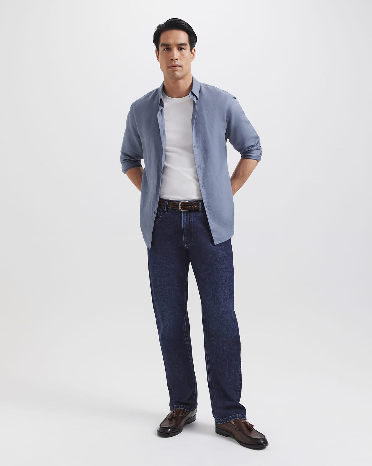 Reeves Long Sleeve Classic Linen Cotton Shirt